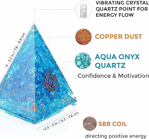 Miniatura 2 de Orgonite Crystal Pyramid-Black Tourmaline-Crystal-Point-Chakra Balancing Orgone Energy Generator- Orgonite Pyramid for EMF Protection - Healing