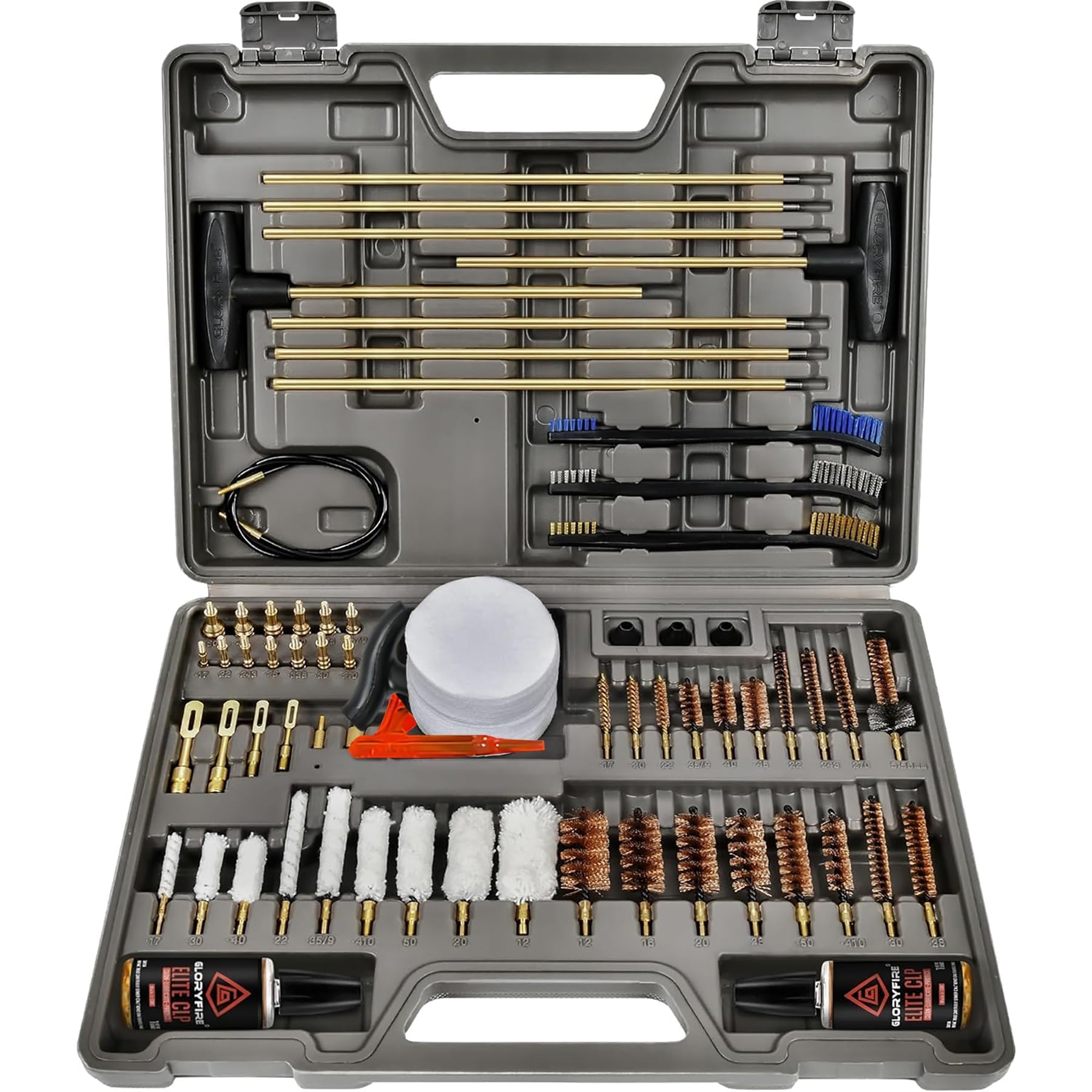 GLORYFIRE Elite Universal Gun Cleaning Kit, 2 x 1oz Oil with Stand and Rods