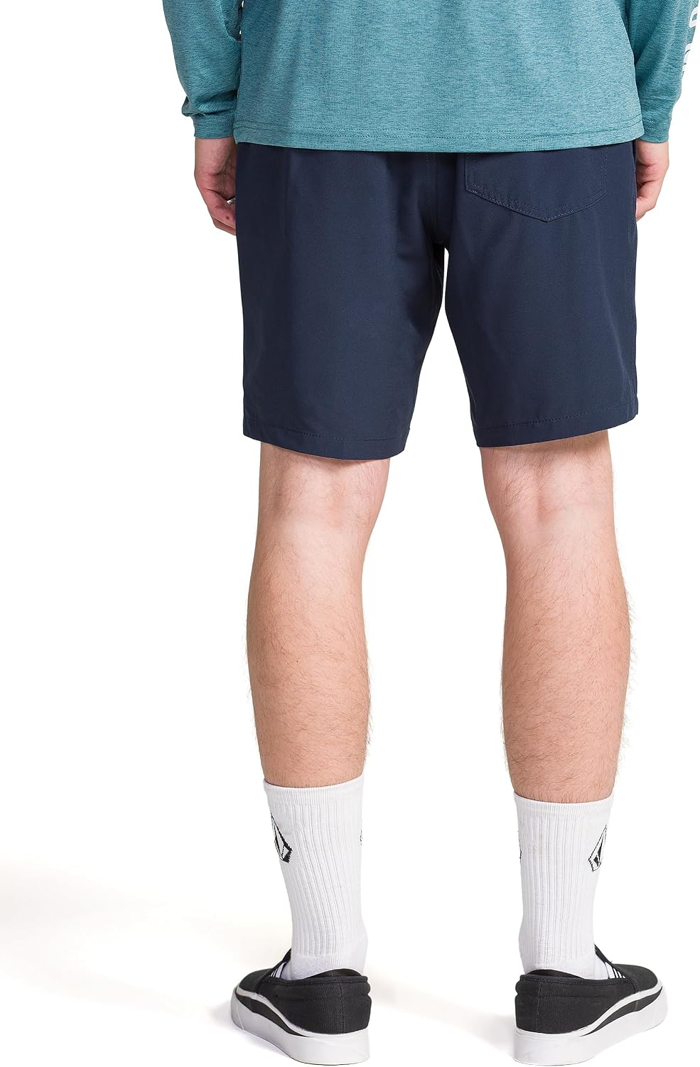 Volcom Men's Stones 18" Elastic Waist Hybrid Shorts – Quick-Dry Stretch Fabric Drawstring Mesh Pockets