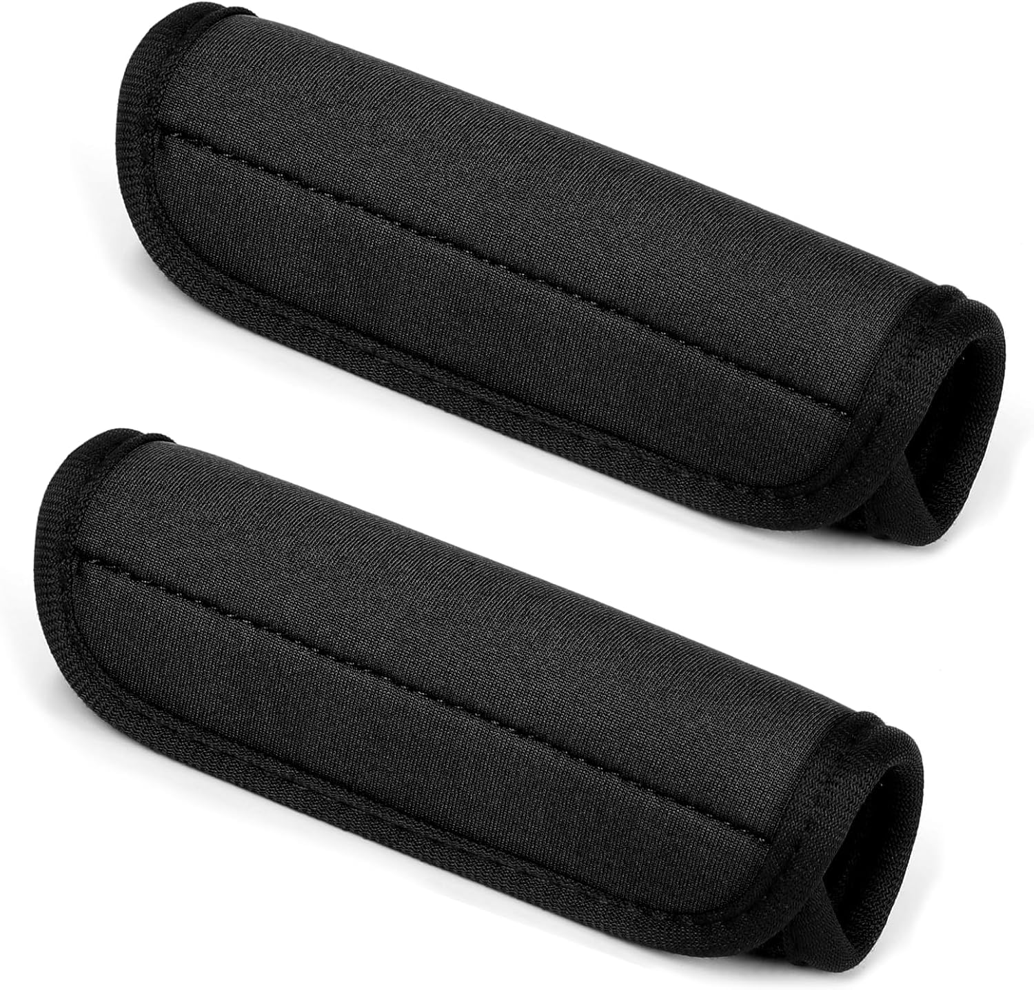 Fitcozi 2 Pack Luggage Handle Wrap for Suitcase, Black Luggage Handle Wraps Comfortable Neoprene Suitcase Identifiers Tags Luggage Makers Covers Travel Accessories for Easy Identifying