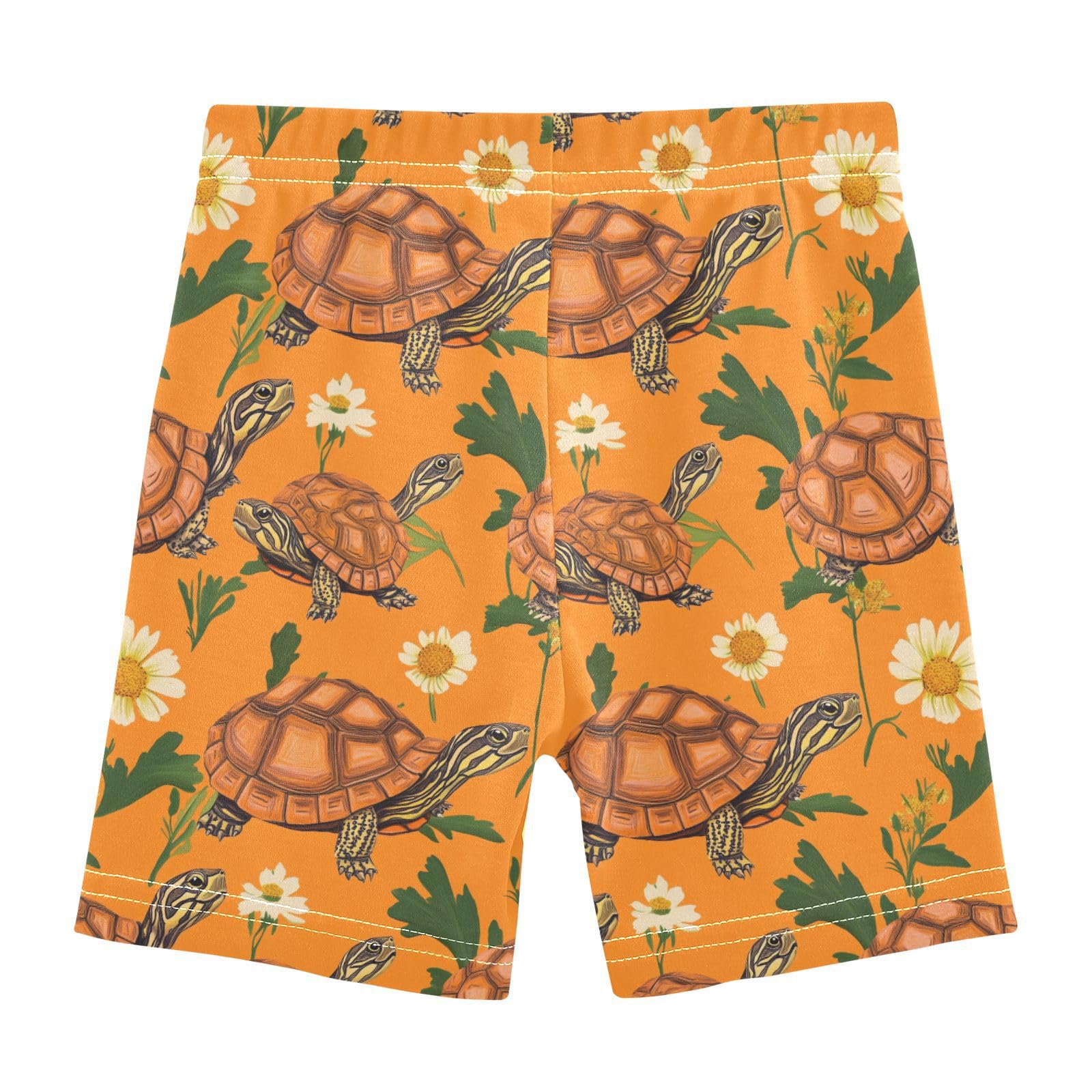 Shorts for Toddler Girls Comfy Cotton Bermuda Shorts Girls Clothes Under Skirt 10T Funny Eastern Box Turtle Reptile