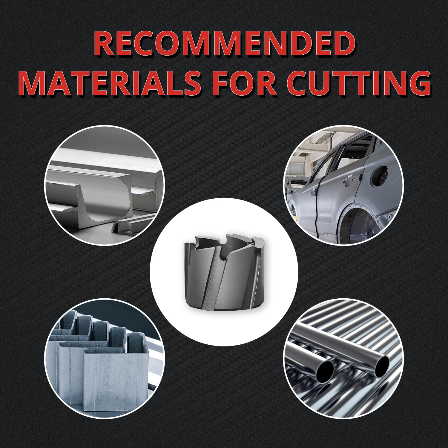 S&F STEAD & FAST Spot Weld Cutter 4-pc Pack, Cutting Diameter 3/4'', DOC 1/4'' + Arbor for Spot Weld Cutter Replacement Kit, 1 Arbor, 3 Pilot Pins, 2 Washers, 2 Hex Wrench