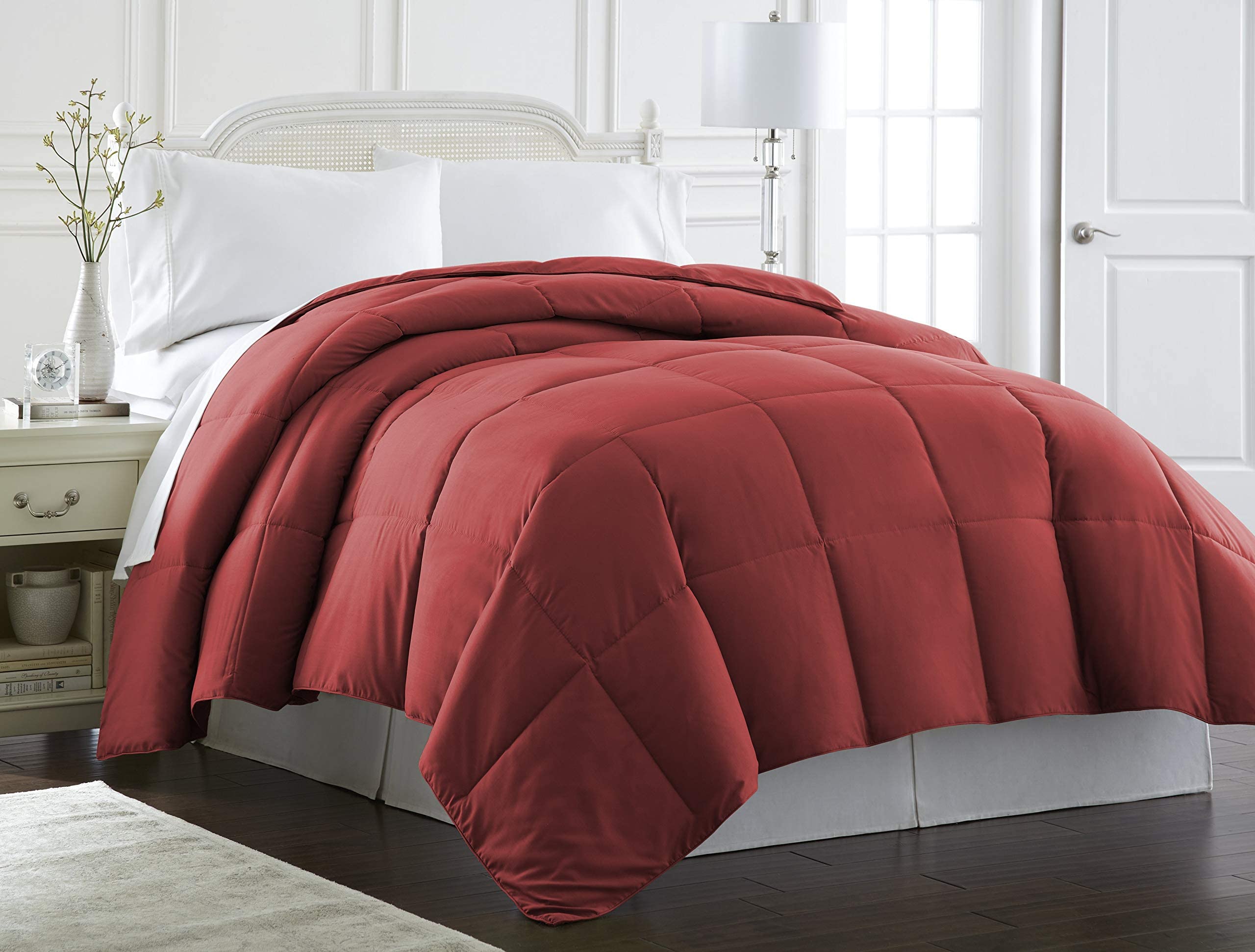 GlobalNiche® Spirit Linen Hotel 5Th Ave Milano Collection Luxurious Premier Quality Down Alternative Comforter, Full/Queen, Brick