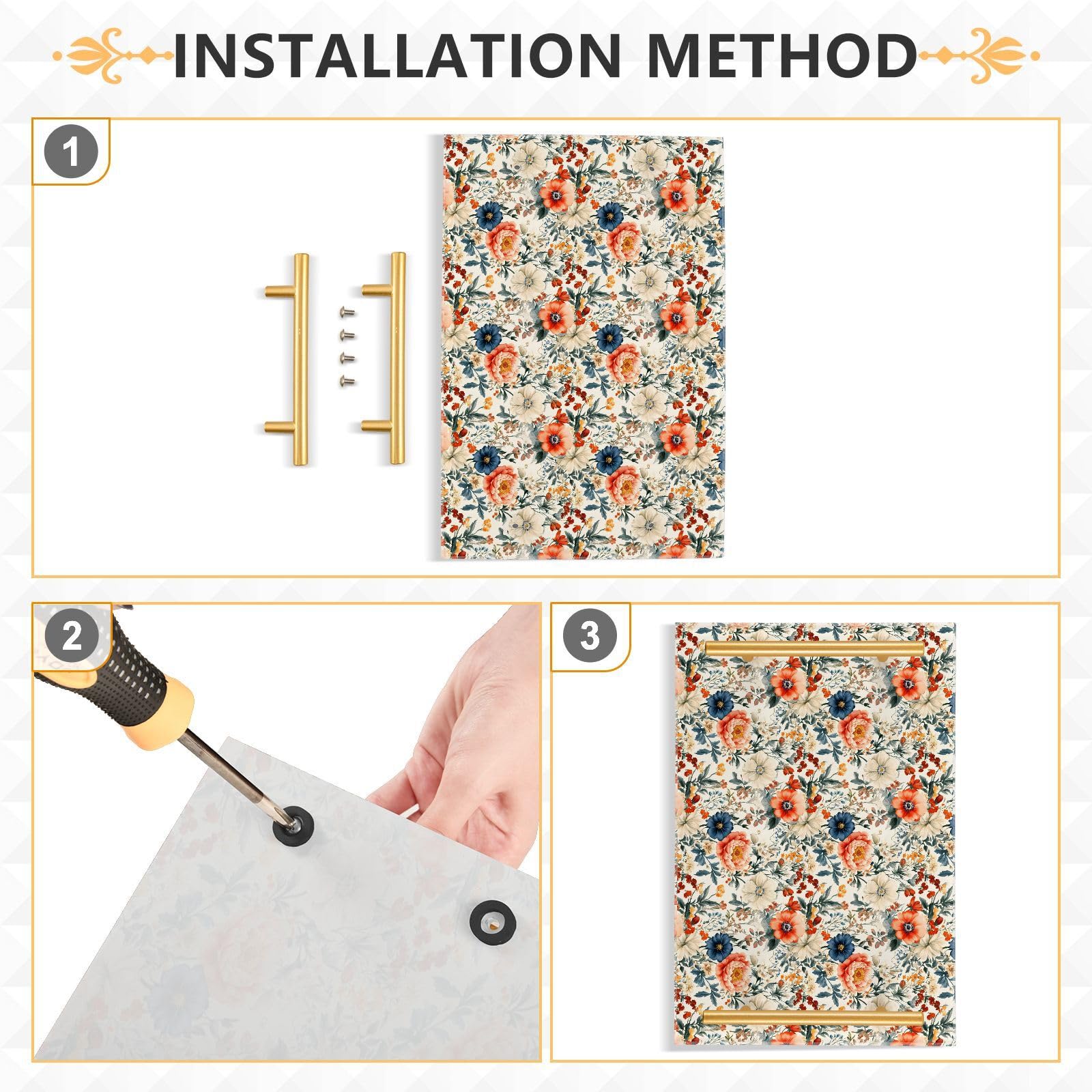 NFMILI Flowers Colorful Vanity Tray Rectangle Acrylic Bathroom Tray Serving Trays for Centerpieces Modern Home Decor for Kitchen Bathroom Bedroom Living Room 7.9 × 11.8 in