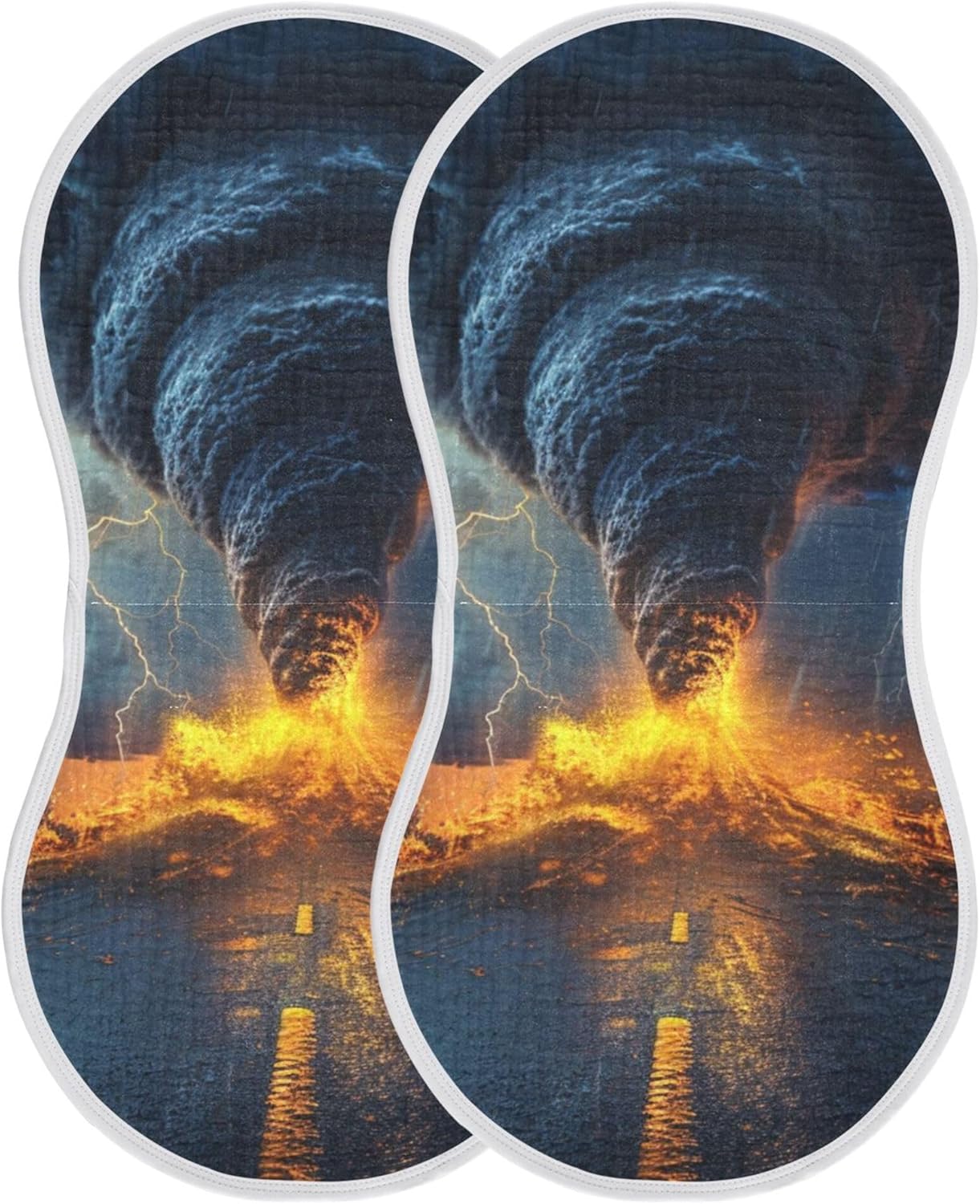 Lightning Tornado Burp Cloths Baby Boys Girls Absorbent Soft Cotton Burping Cloths Rags 4 Pack