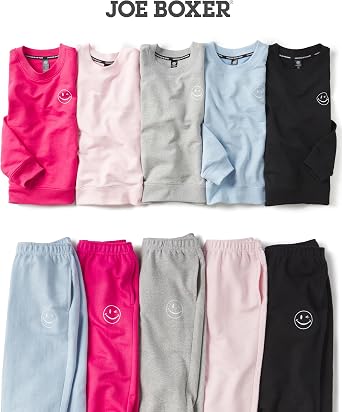 Joe Boxer French Terry Kids Sweatshirts for Girls, Sweatshirt Kids Pullover Crewneck, Youth Sweatshirt