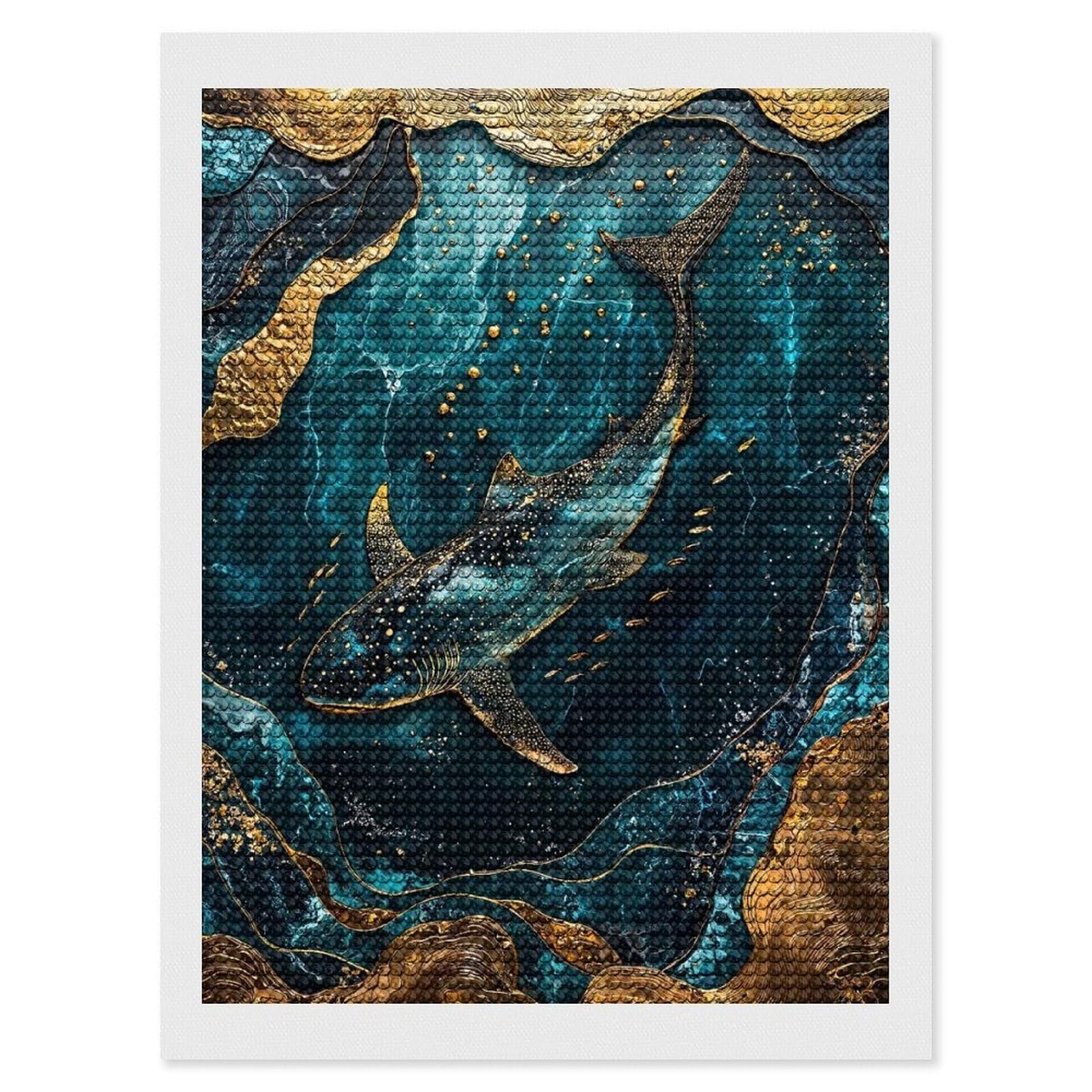 Junmoney Eternal Wanderer Kintsugi Art Full Drill Diamond Painting Kit 12"x16", for Teens, Calming Craft to Unwind, Home Wall Decor, Christmas Gift