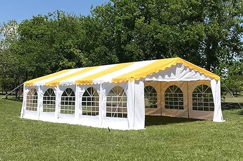 Miniatura 3 de Budget - Toldo para tienda de campaña de PVC (12.6 x 6.3in), color amarillo y blanco