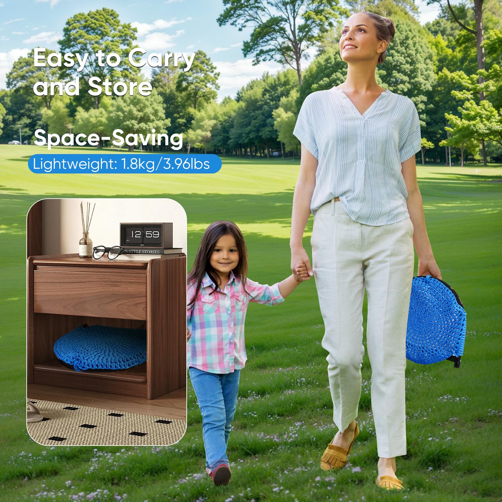Columpio infantil 3 en 1 para exteriores, tejido a mano, cómodo y transpirable, columpio de altura ajustable para exterior, interior, jardín, parque infantil, capacidad de carga máxima 150 kg