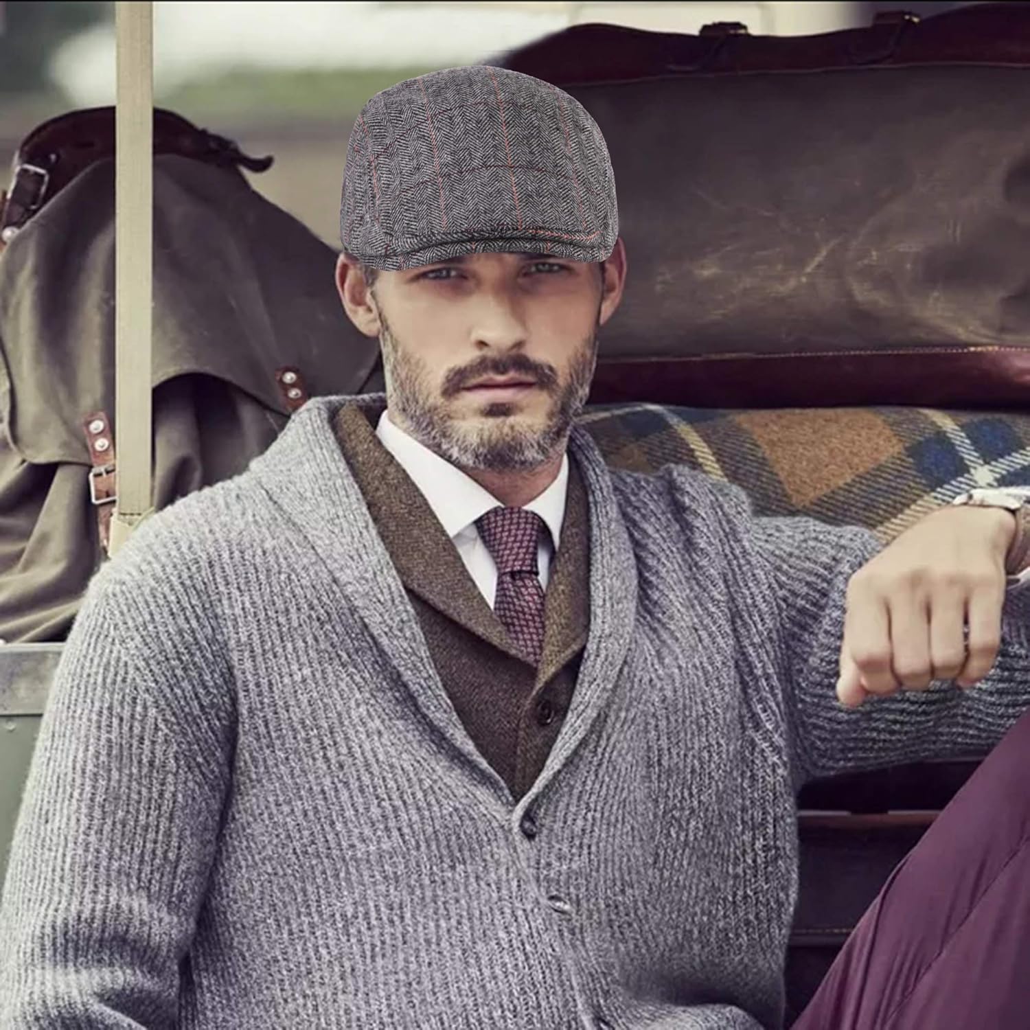 Buy Vijiv Men S Newsboy Caps Classic Cotton Vintage Flat Driving Hat Gatsby Cabbie Cap Online In Indonesia B08qcr6qcq