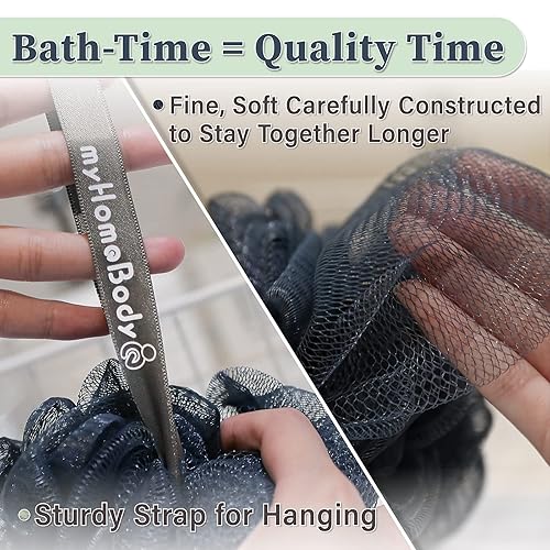 Miniatura 3 de myHomeBody Esponja grande de esponja de lufa de 2.47 onzas, exfoliante corporal, esponja de baño, esponja para mujeres, hombres, esponja exfoliante