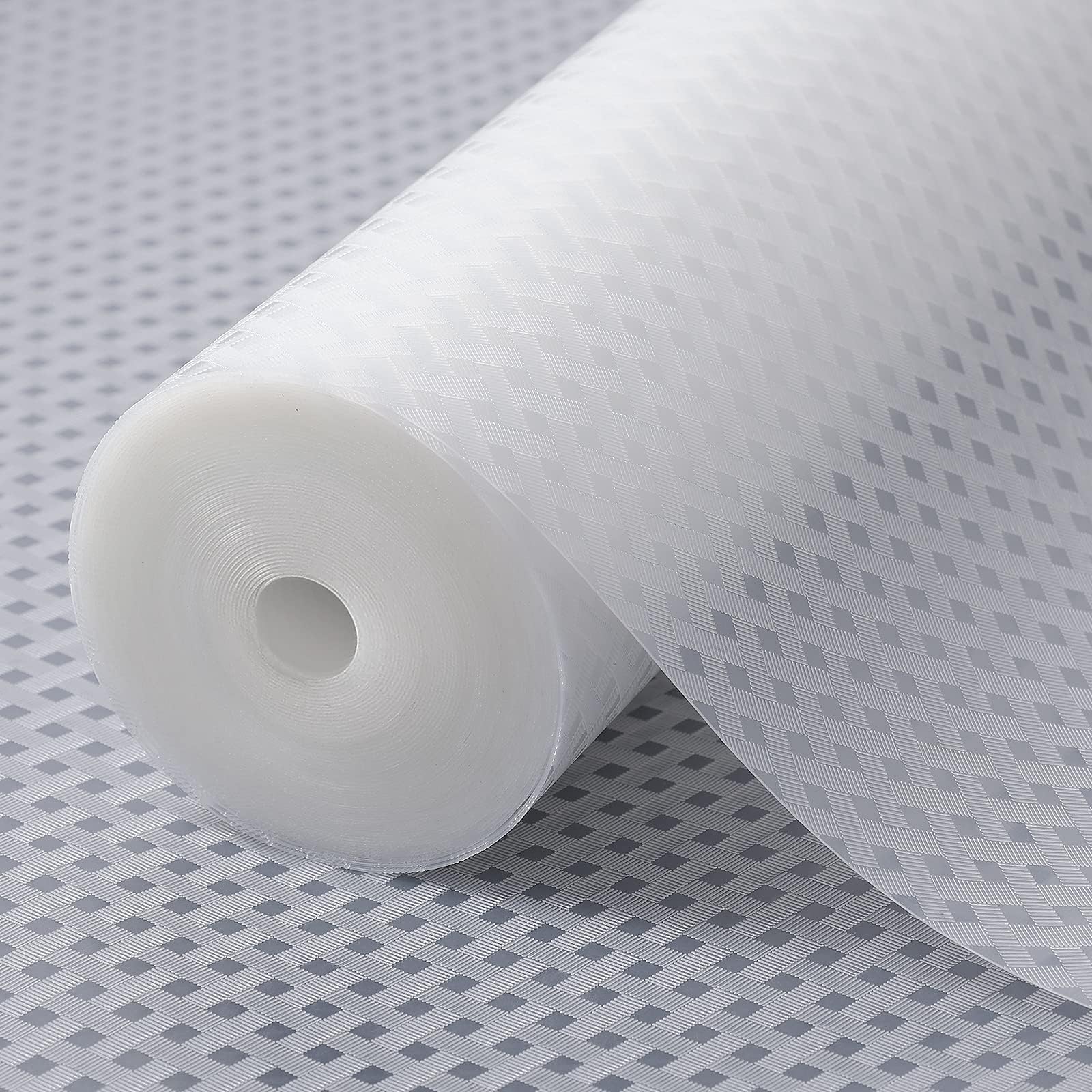 Shelf Liners for Kitchen Cabinets, Waterproof and Oil-Proof Kitchen Cupboard Liner, Refrigerator Liners and Non-Slip Drawer Mats EVA Non Adhesive Shelves, Fridge - Clear 11.8 x 118 Inches
