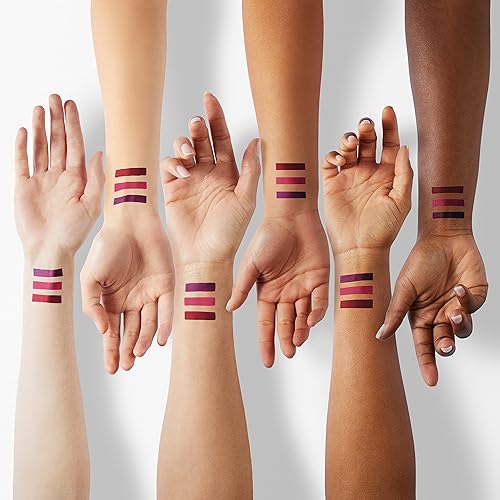 Miniatura 388 de evpct Juego de 3 lápices labiales líquidos de color oscuro, color rojo, verde esmeralda, mate, 24 horas, de larga duración, impermeable, a prueba