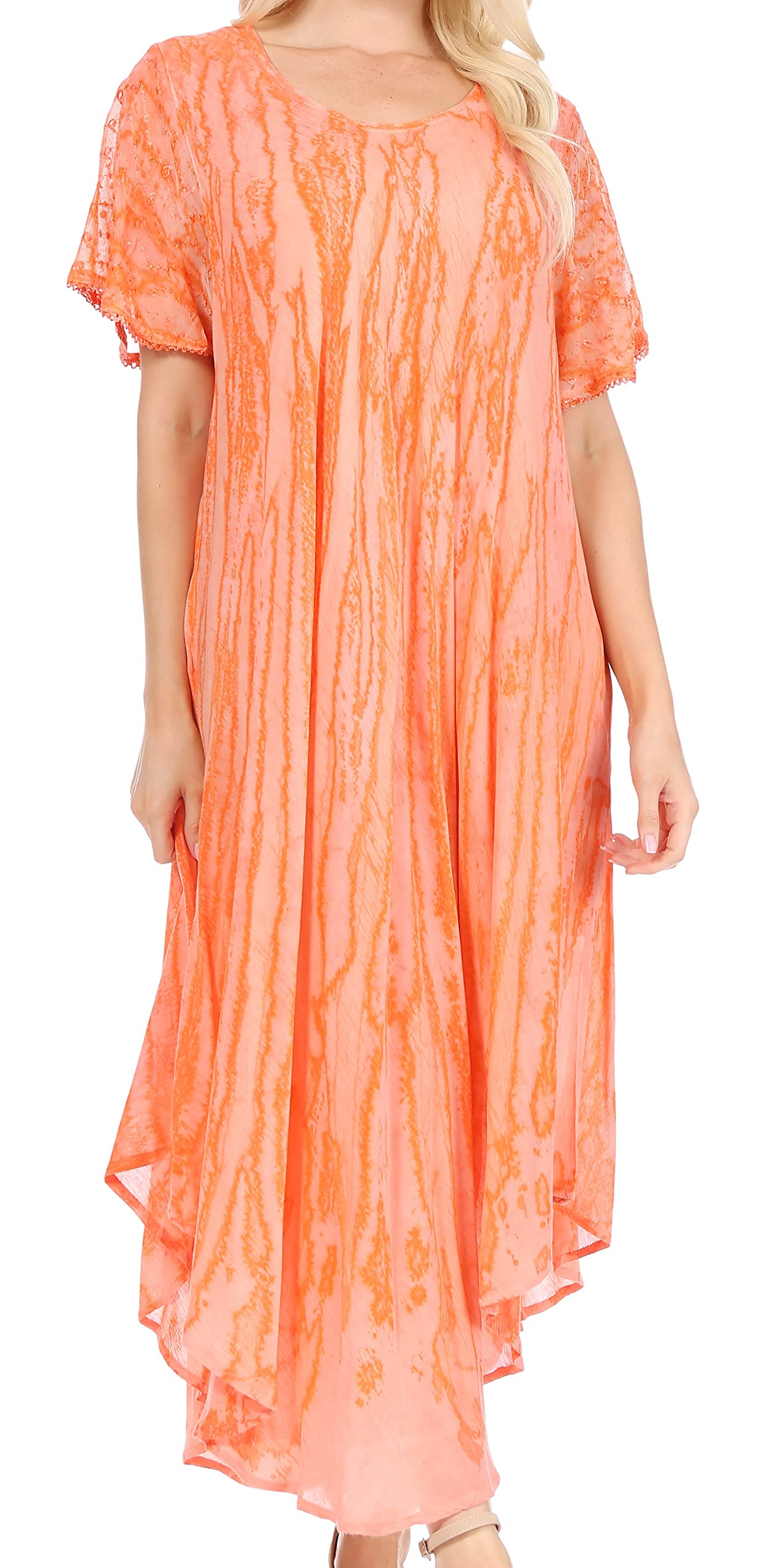 Sakkas Faye Caftan/Robe de Plage Rayonne Mancherons