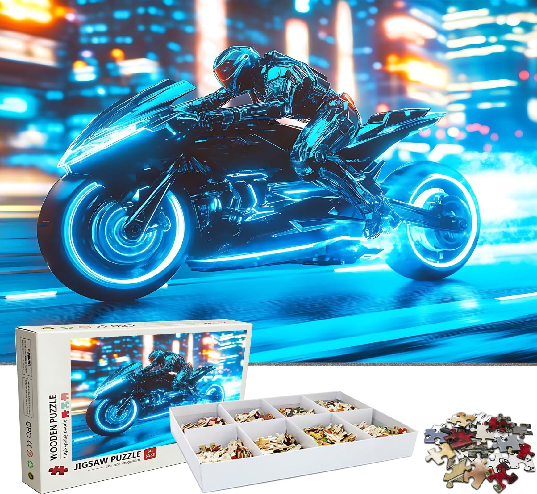 Puzzle 2000 elementów, drewniane puzzle dla dorosłych, auto, fantazyjne, klasyczne puzzle 99,5 x 70,5 cm, gra rodzinna, redukcja stresu, gra myśląca, dla miłośników puzzli, W0-39