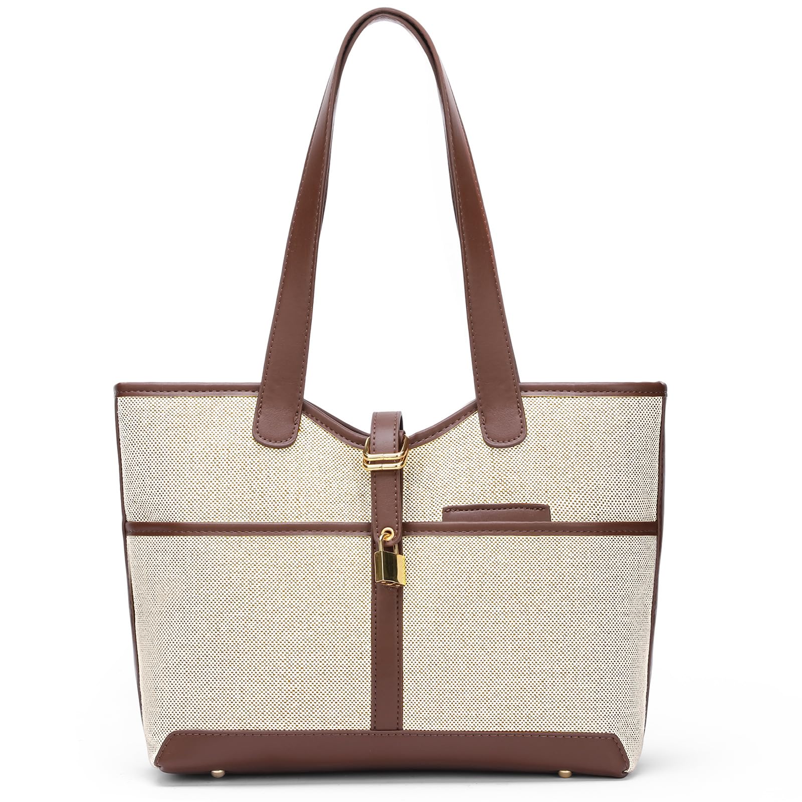 SENDEFN Handtasche Damen, Mode Shopper Tasche Damen mit Reißverschluss und Innentasche, Tote Bag klein Henkeltaschen für Arbeit, Reisen, Einkauf, Schule