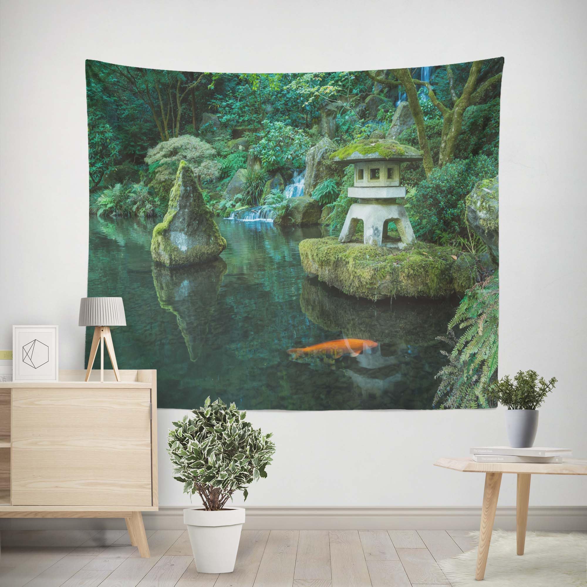EHOMERY Tapestry Psychedelic Large Wall Tapestry Nature Japanese Garden Tapestries Cool Quote Tapestry For Bedroom Living Room Bedroom Wall Hanging Decor 100x70cm