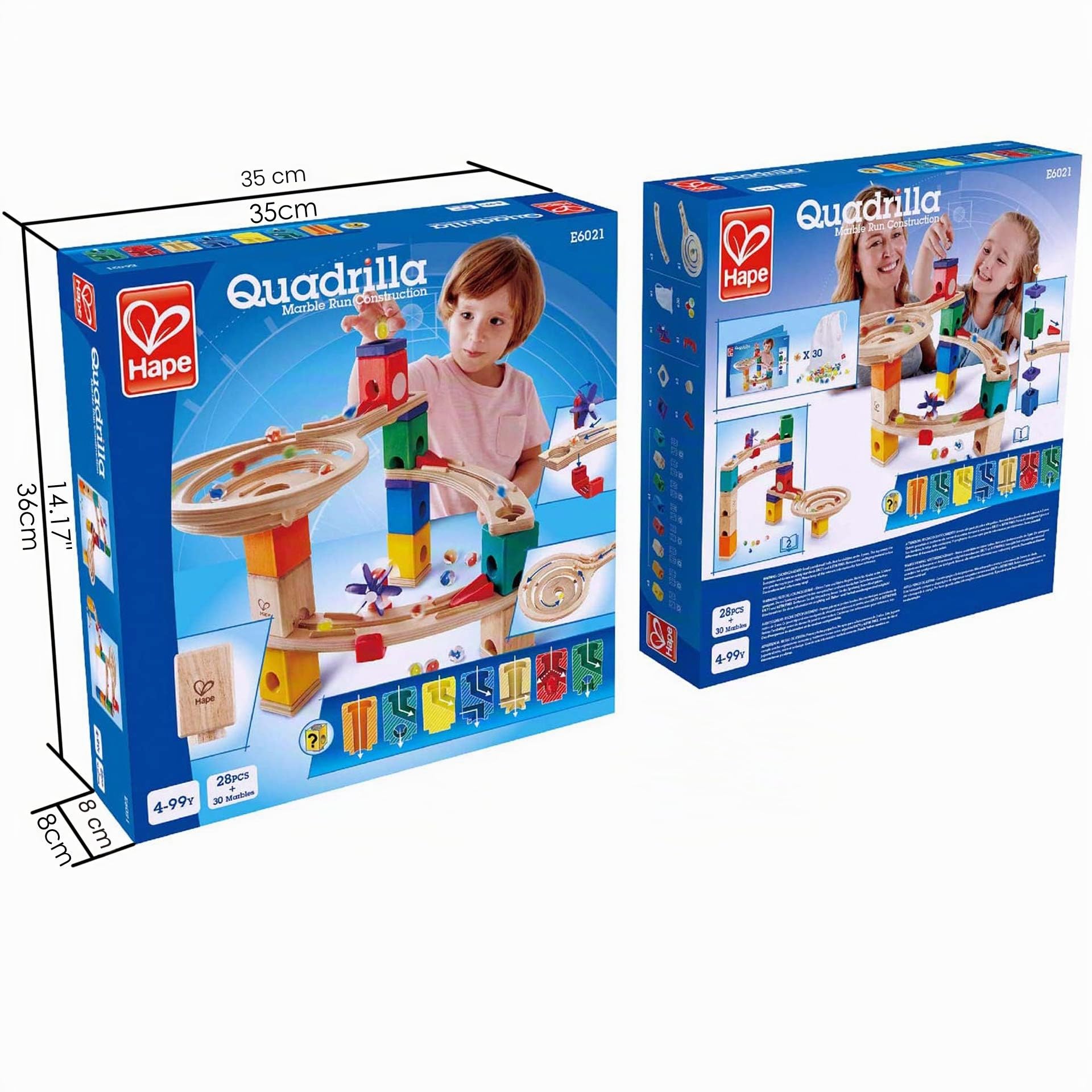 Hape Quadrilla Corsa verso il traguardo | La sua prima pista per biglie in legno | Insegna le basi del coding | Dai 4 anni in su