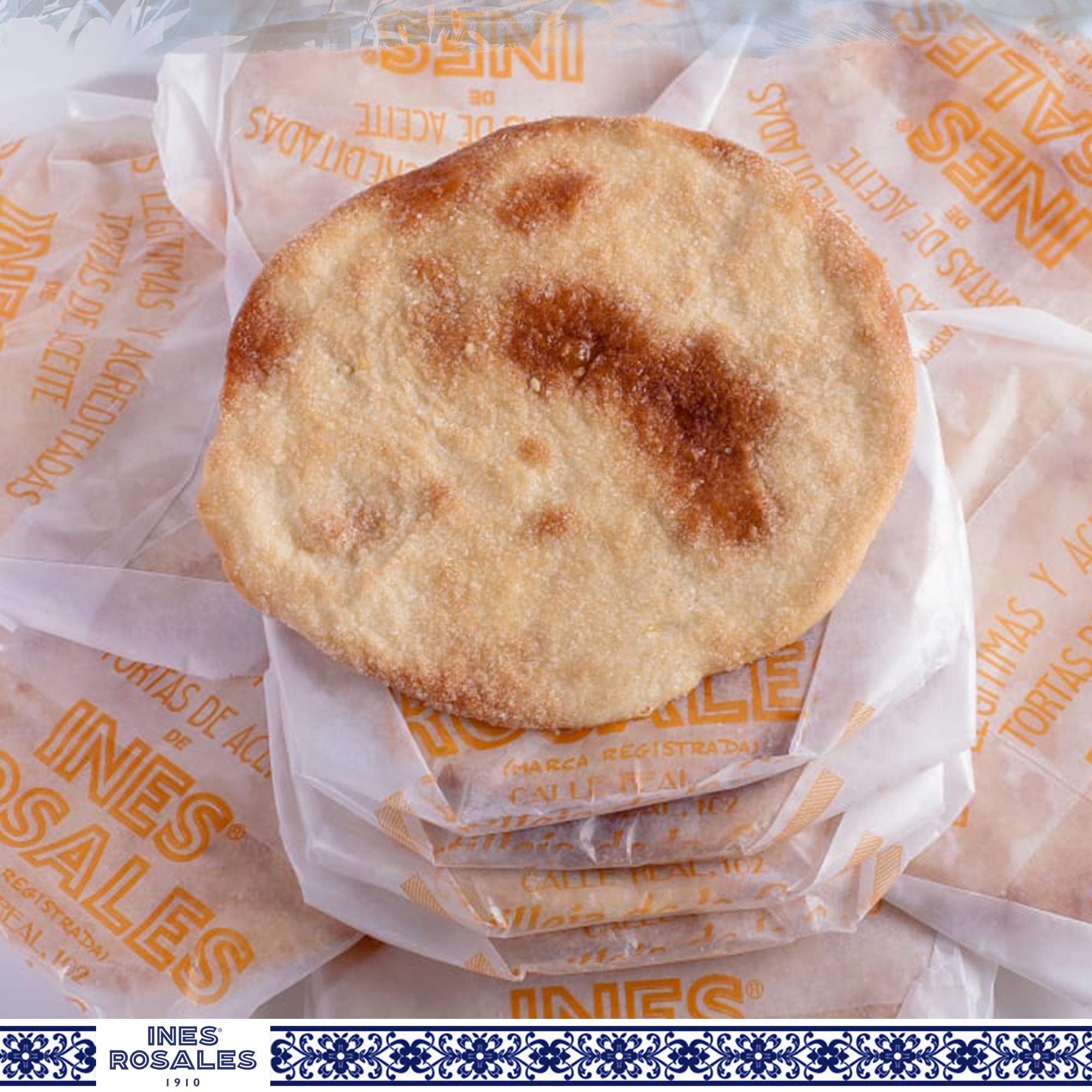 Ines Rosales Tortas all'olio d'oliva dolce con arancia, snack spagnoli, 14 x 120g