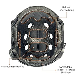 ATAIRSOFT PJ Type Tactical Airsoft Fast Helmet, Lightweight ABS with NVG Mount & Side Rails Bump Protection for Men, Women Air Soft, Paintball, CS, Caving, Hunting, Hiking and Outdoor Sports