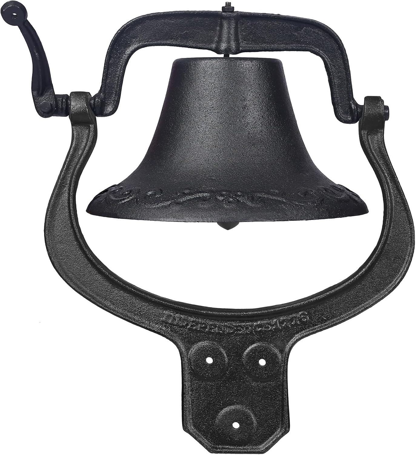 14'' Large Vintage Cast Iron Bell, Heavy Duty Farmhouse Dinner Bell, Antique Cast Iron Yard Bell, Gate Bells Outdoor for Home, Farm, Church, School, Decoration for Halloween, Christmas Unique Gifts
