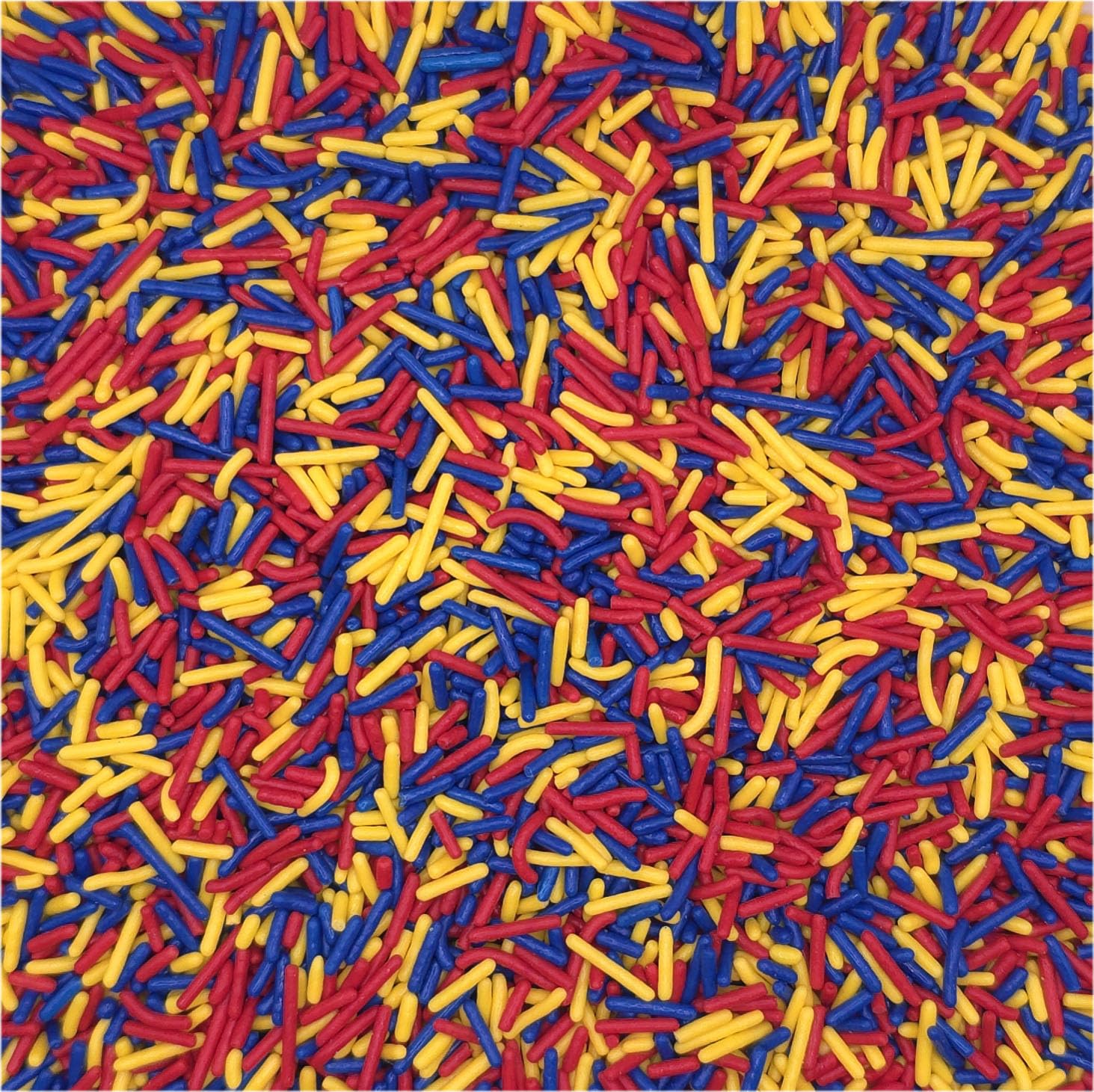 NCS Red, Yellow & Dark Blue Jimmies Edible Sprinkles – Cupcake, Cake & Cookie Decorations, 7 oz
