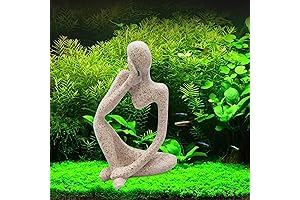 Sandstone Thinker Statue: Elevate Your Aquarium with Artistic Serenity