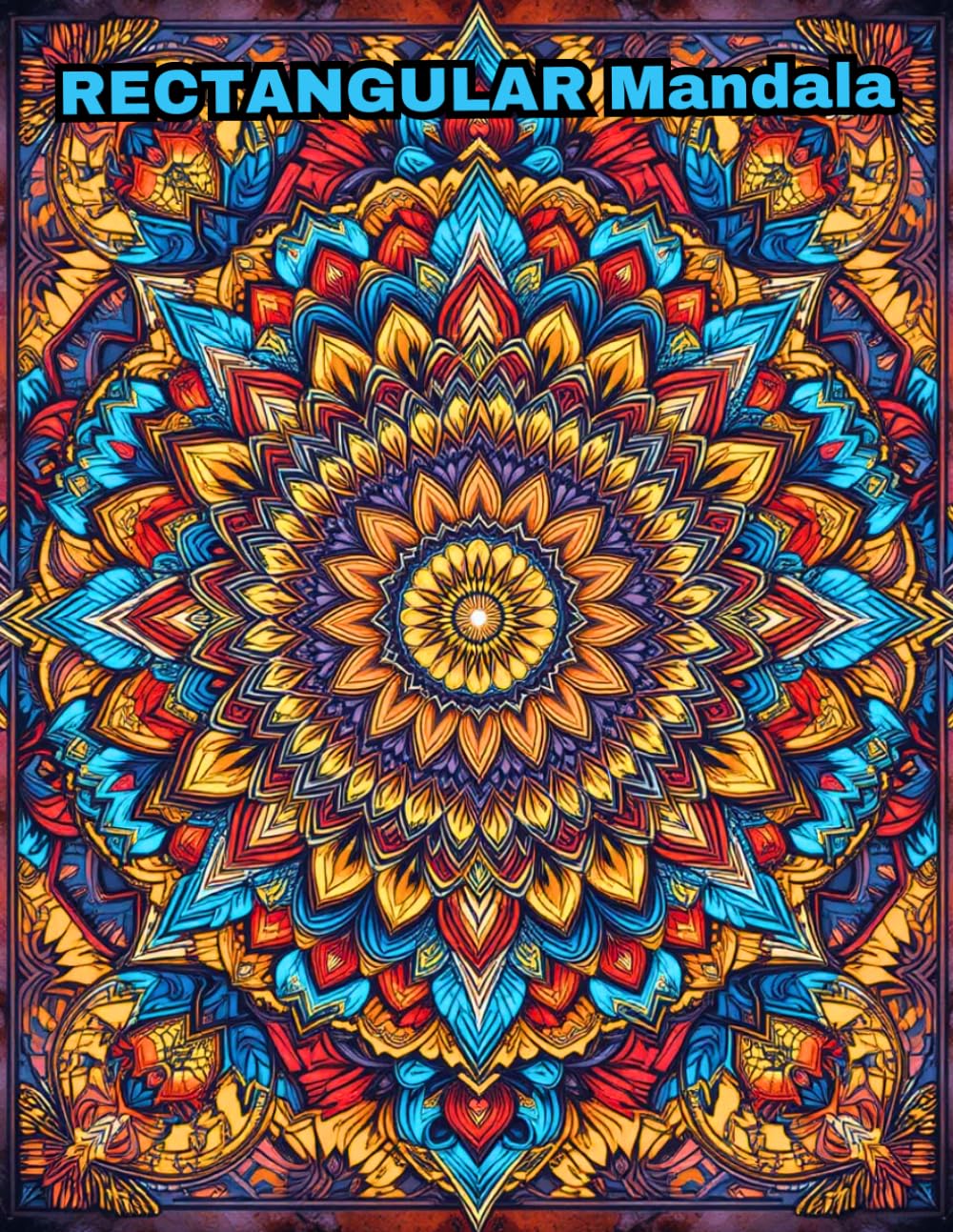 Rectangular Mandala Coloring Book: 50 Unique Geometric Designs for Stress Relief and Relaxation