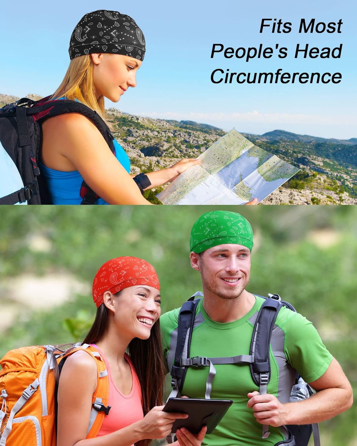 9 Pcs Cooling Skull Cap Camo Liner Sweat Wicking Lightweight Cycling Cap Running hat for Men Women - Image 4