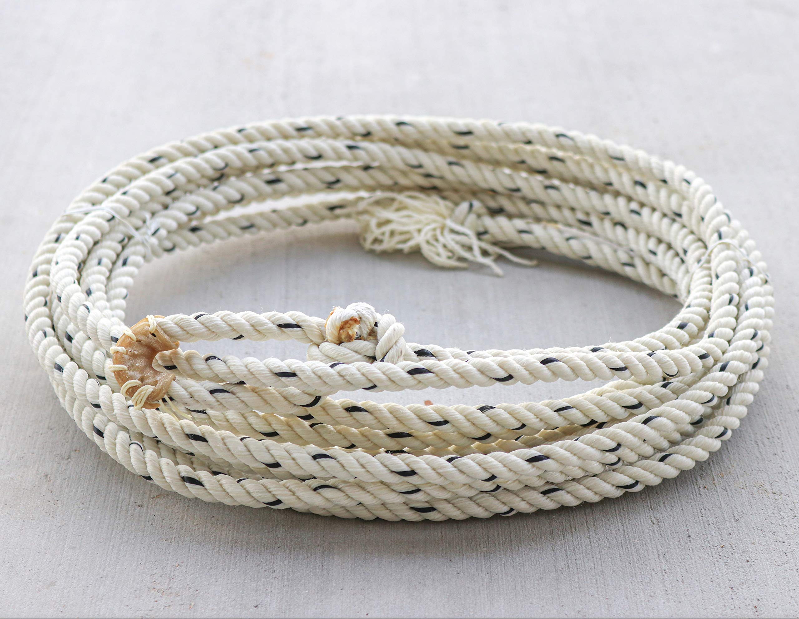 Lasso Rope Adult 30 Ft Western Adult Lasso Rope - Red/White Waxed Nylon ...