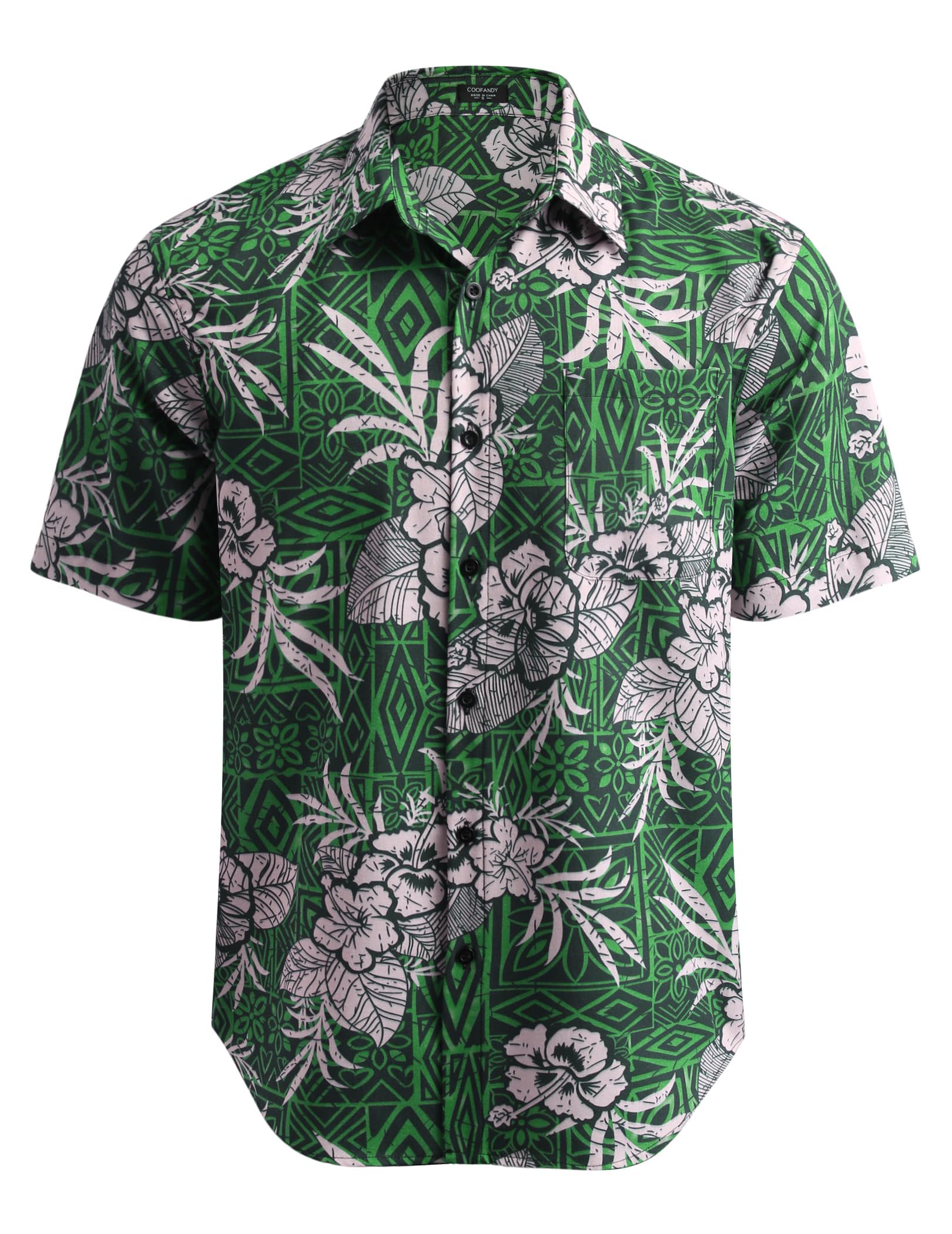 Topman - Camicia all'uncinetto écru con bottoni-Verde