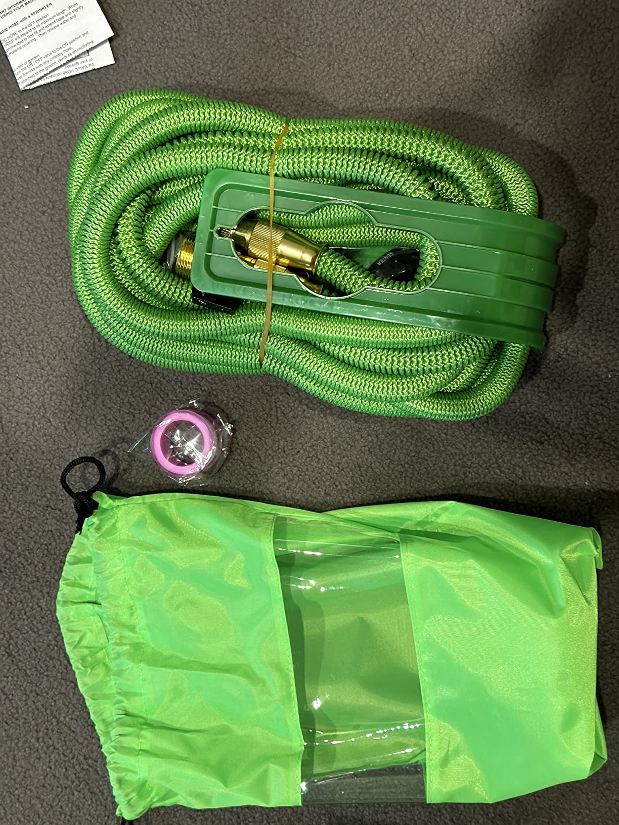 HOMOZE 100ft Expandable Garden Hose, 8 Function Spray Hose Nozzle,3/4