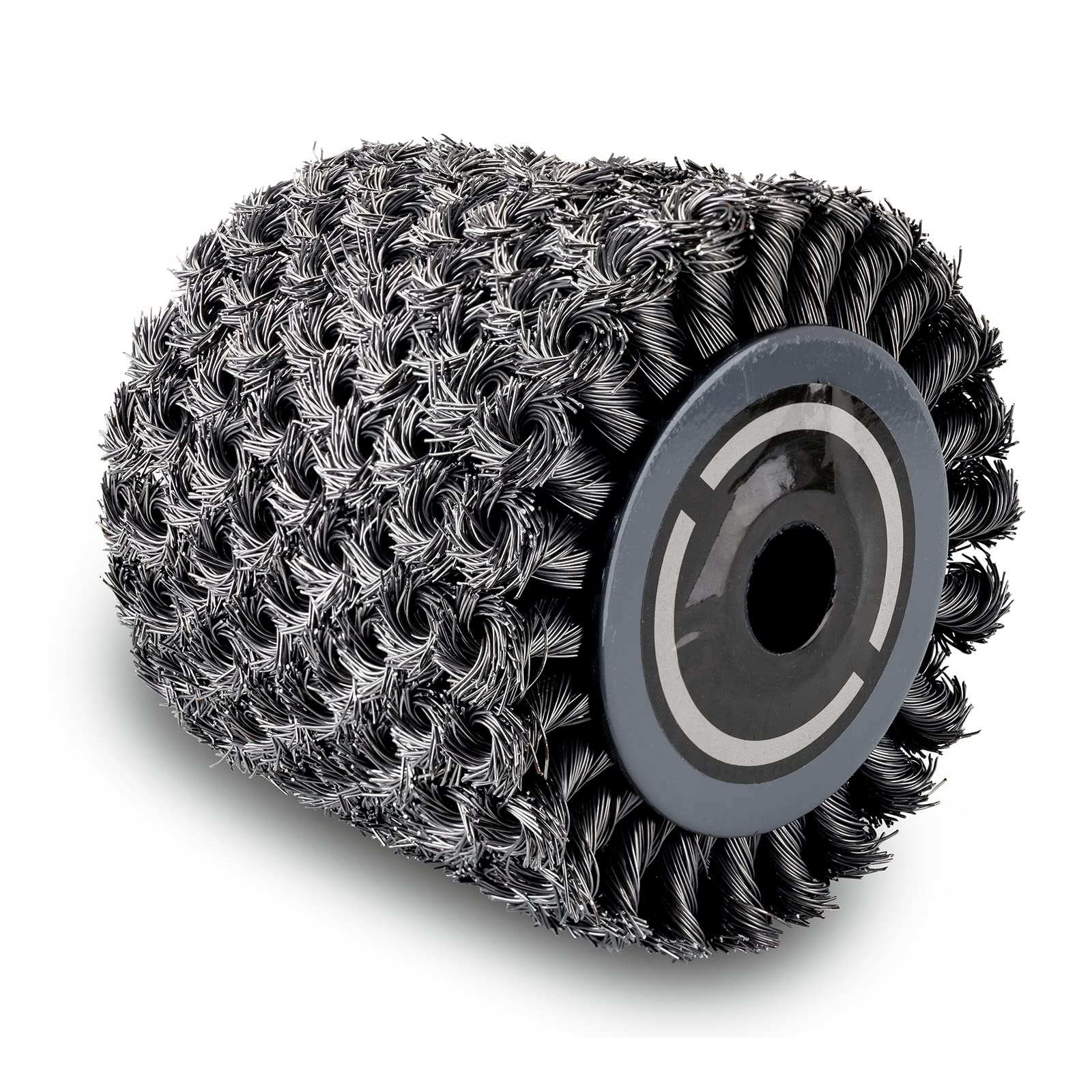 Scheppach Cepillo de alambre de metal trenzado de repuesto para máquina satinada MRS1300 | 100 mm de ancho - 120 mm de diámetro | rodillo de lijado adecuado para lijado fuerte o pelado superficies