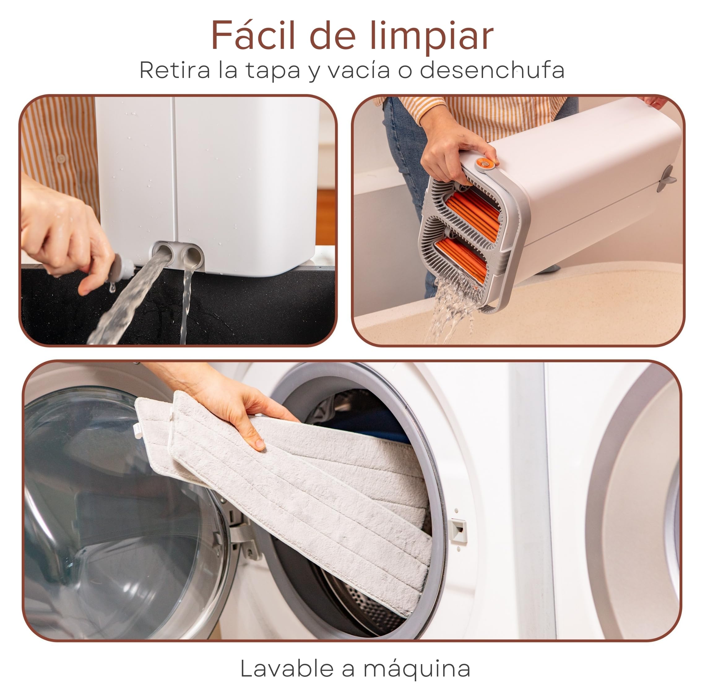 Fregona y Cubo XL con Sistema de 2 Compartimentos, Mango Extensible 143-181 cm, Mopa Plana de 40 cm Autoescurrible con Recogedor de Pelos y 2 Almohadillas de Microfibra, Blanco - ALANBERG®