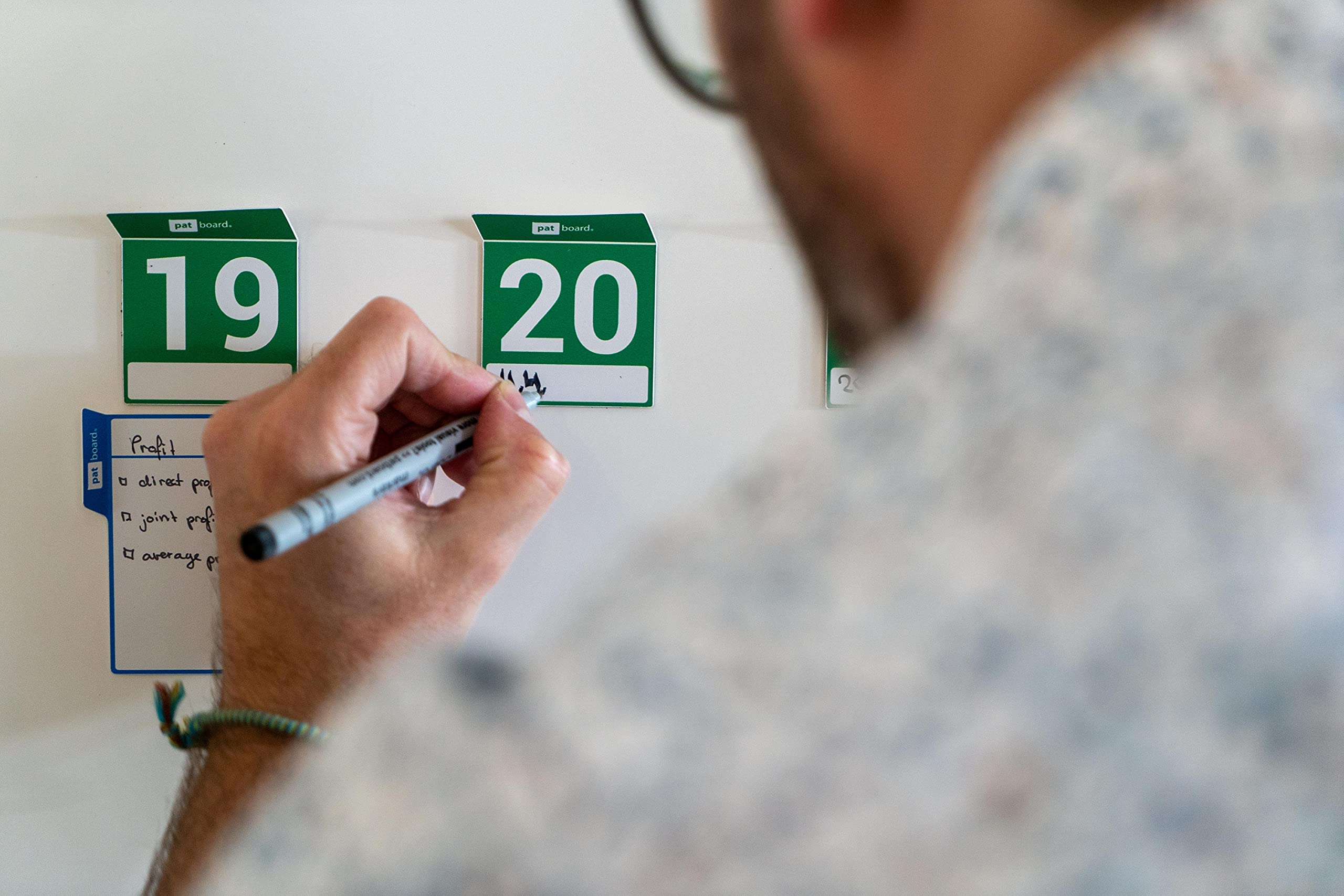 PATboard Weeknumber planning board set - Cartes magnétiques pour tableau de planning maigre - Planifier avec des numéros de semaine