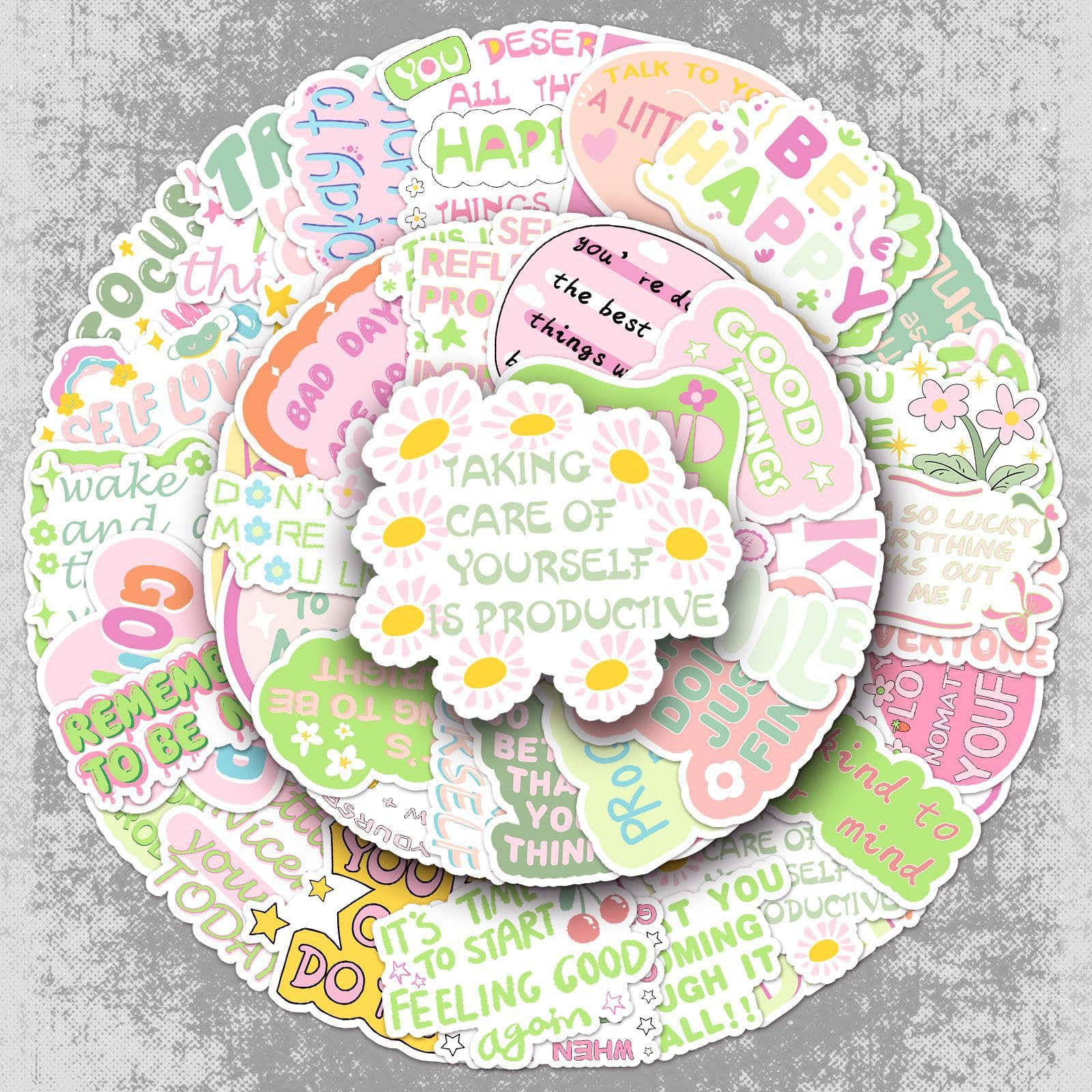 100 Pcs Positive Inspirational Vinyl Stickers,Graffiti Stickers,Vinyl Waterproof Sticker for Kids Teens Girls,for Phone Laptop Bottles Skateboard Computer Phone Luggage Guitar Gifts Sticker - Image 2