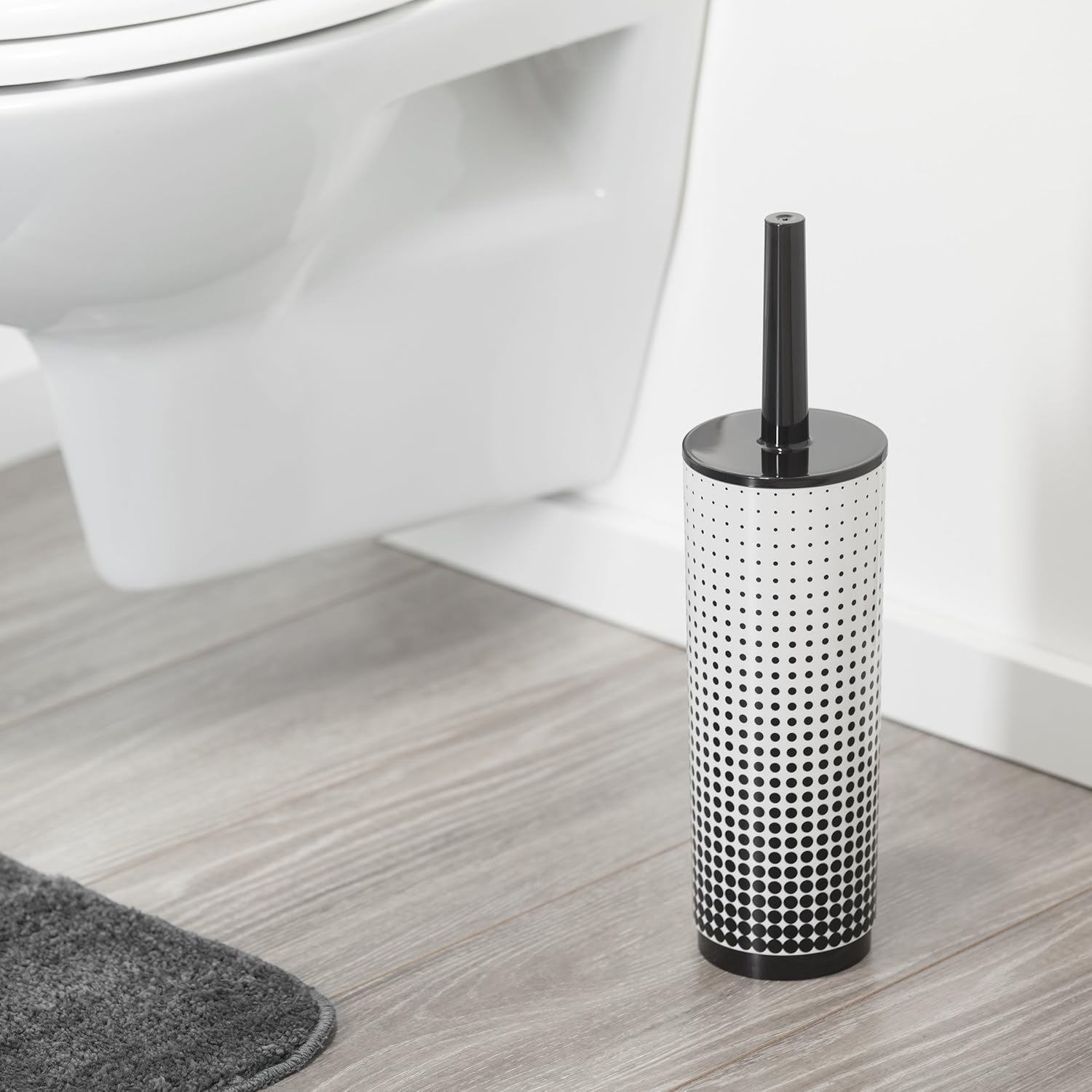 Sealskin 361890519 Speckles ABS Black and White Bathroom Accessory Toilet Brush, Plastic 9.8 x 9.8 x 37.3 cm