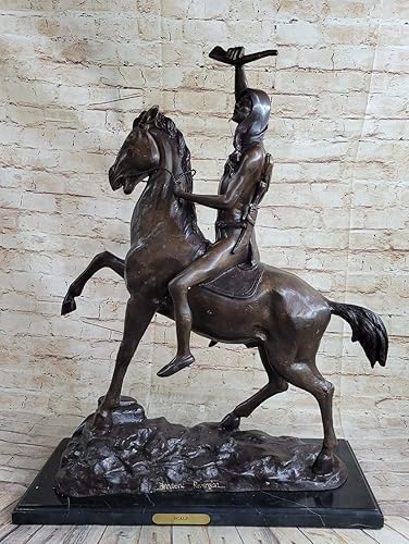 EUROPEAN BRONZE Frederic Remington Western Cowboy Horse Rodeo Escultura Bronce Estatuilla Estatuilla Obra De Arte