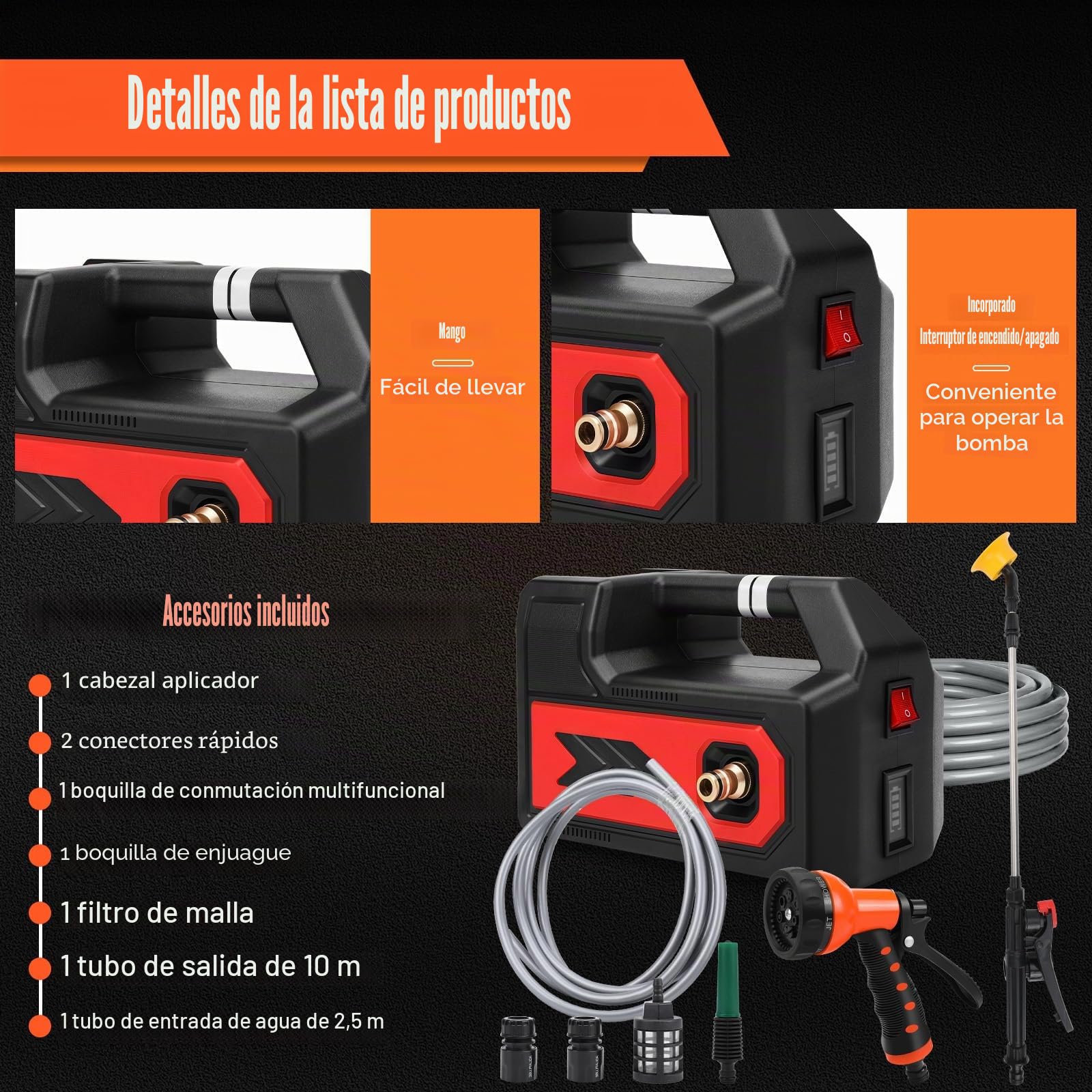 Roadtime Bomba de Agua autocebante portátil para Makita 18 V(sin batería)