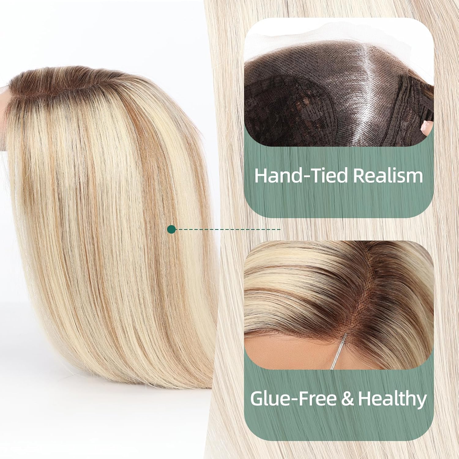 Ombre Mixed Blonde Wig Human Hair Pre Plucked Straight Short Bob Wigs 5x6 UHD Lace Front Wigs Remy Real Human Hair for Women 14Inch