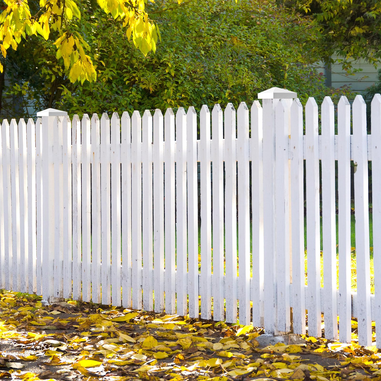 Lot De 2 Capuchons De Poteau De Clôture En Vinyle De Style Pyramide De 10,2