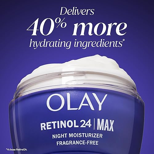 Miniatura 8 de Olay Regenerist Retinol 24 Max - Crema facial hidratante de retinol 24 Max para la noche sin fragancia sensación no grasa 17 onzas incluye tamaño de