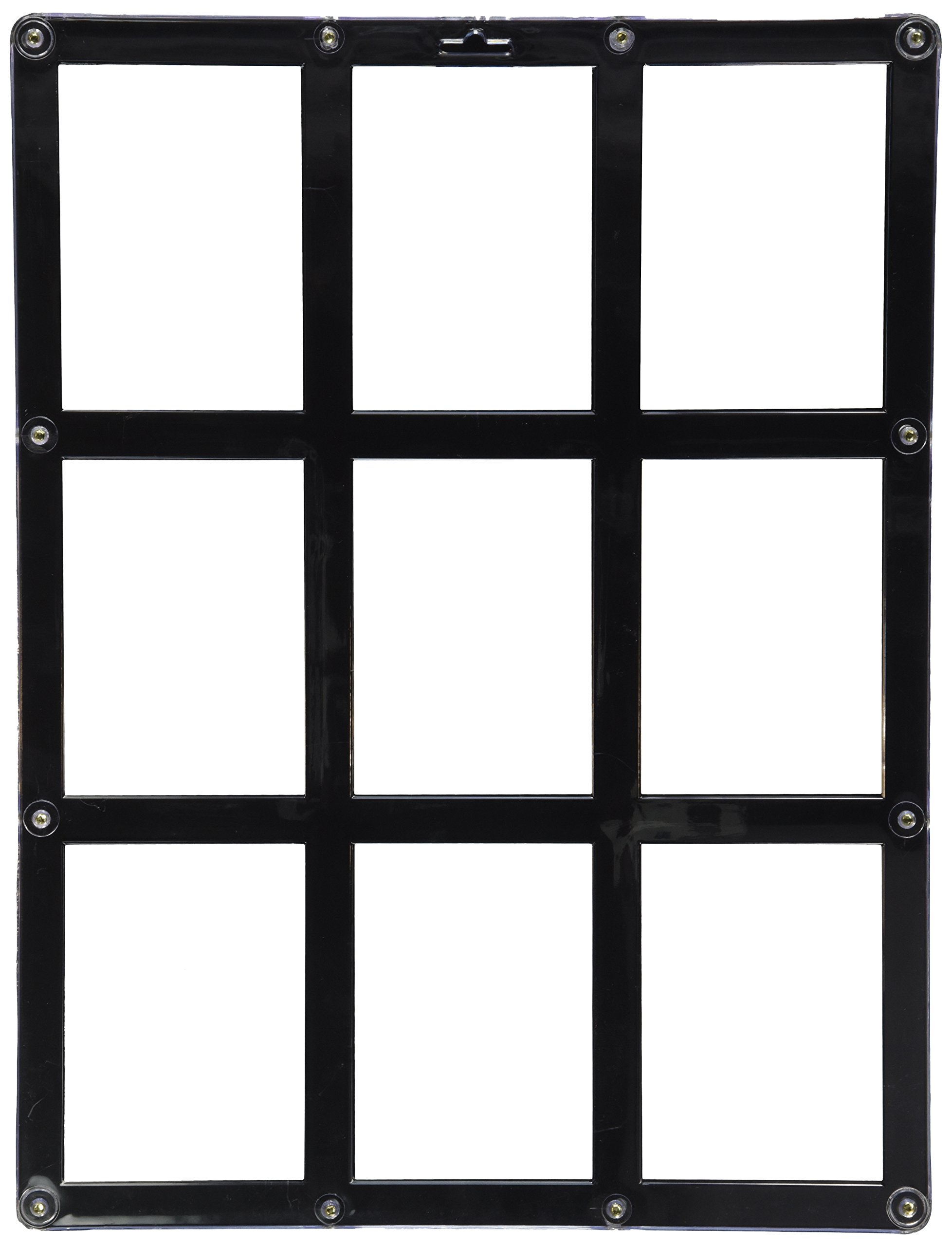 BCW Wall Mountable Trading Card Display Frame | 9 Card Screwdown Holder | Baseball Card Display Frame | High-Impact Crystal Clear Polystyrene