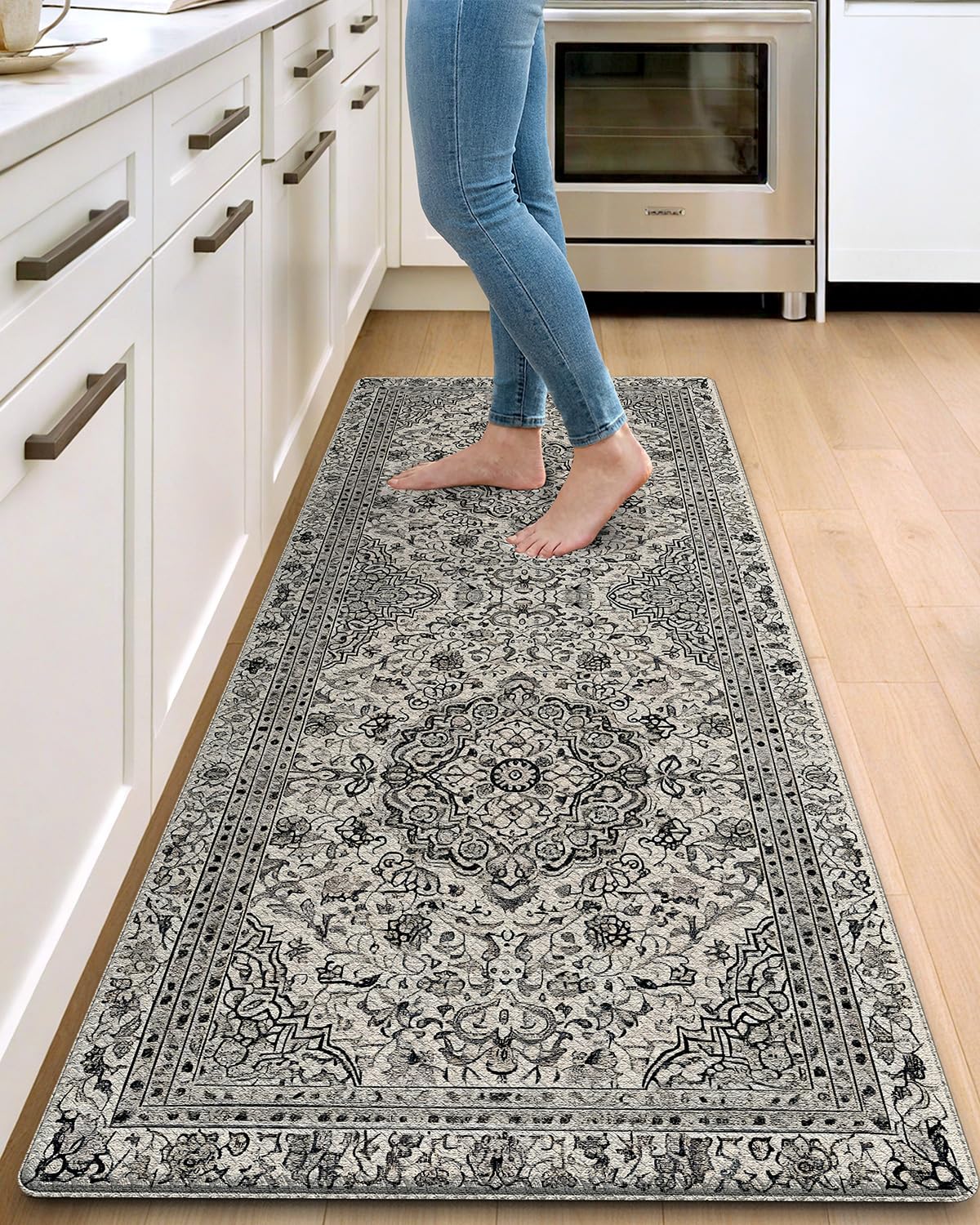 Tapis de cuisine rembourré DEXI pour un confort bohème au bureau et à la buanderie