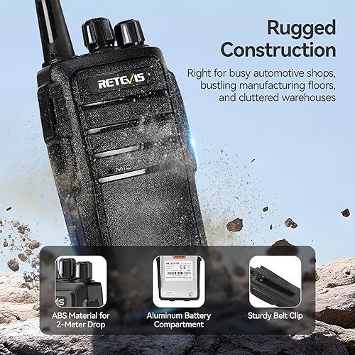 Miniatura 2 de Retevis Walkie Talkies RT21 para adultos, radios de 2 vías Walkie Talkies de largo alcance, radios portátiles FRS bidireccionales con auriculares,