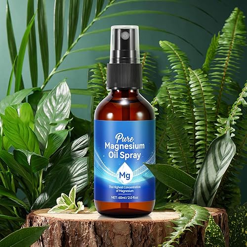 Miniatura 9 de Spray tópico de aceite de magnesio, aceite de magnesio puro para pies, 100% puro y orgánico, absorción rápida, fuente natural con potente mezcla