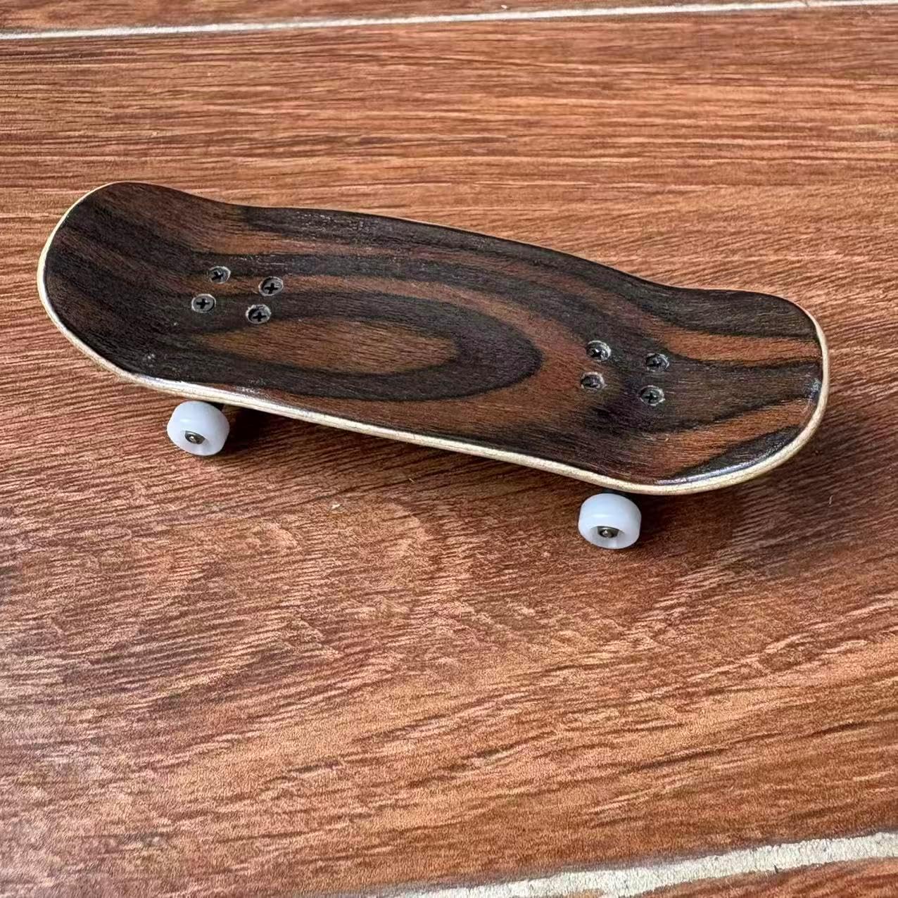 LEEFAI Pro Fingerboard Complete 34x96mm Pre-Assembled Set up with Solid Metal Trucks, Bearing Wheels-OP3RA Fingerboard Beginner Series (Red Rays)