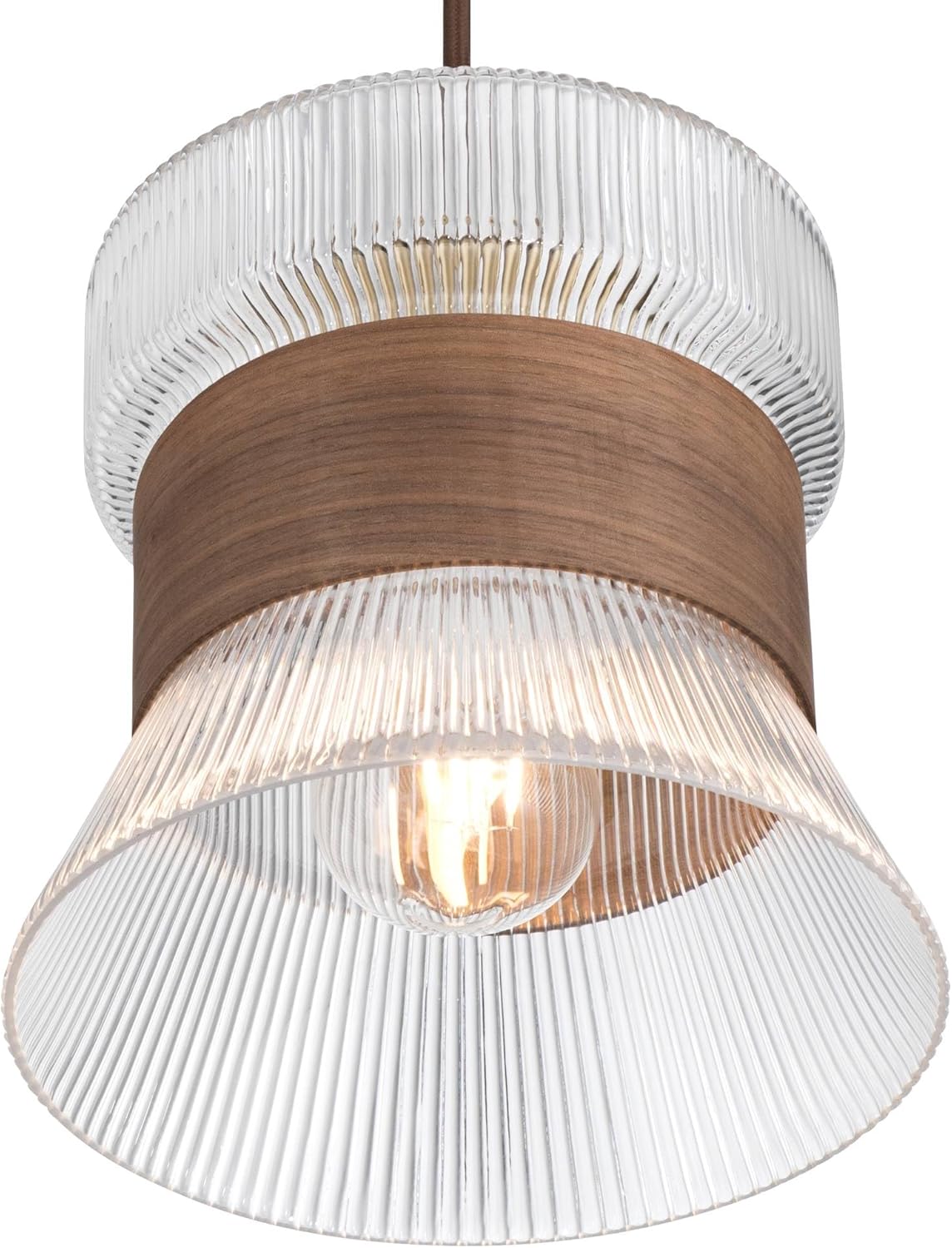 Possini Euro Design Possini Euro Carasco 7 1/2" Wide Wood and Gold Cottage Core Mini Pendant Light