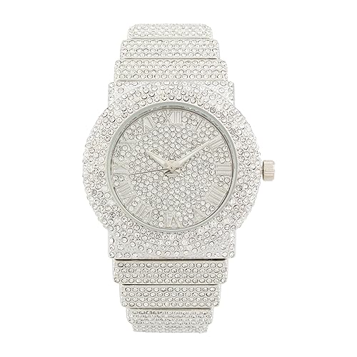 Luxury Iced Out Watch for Women or Bling-ed Out Rectangle