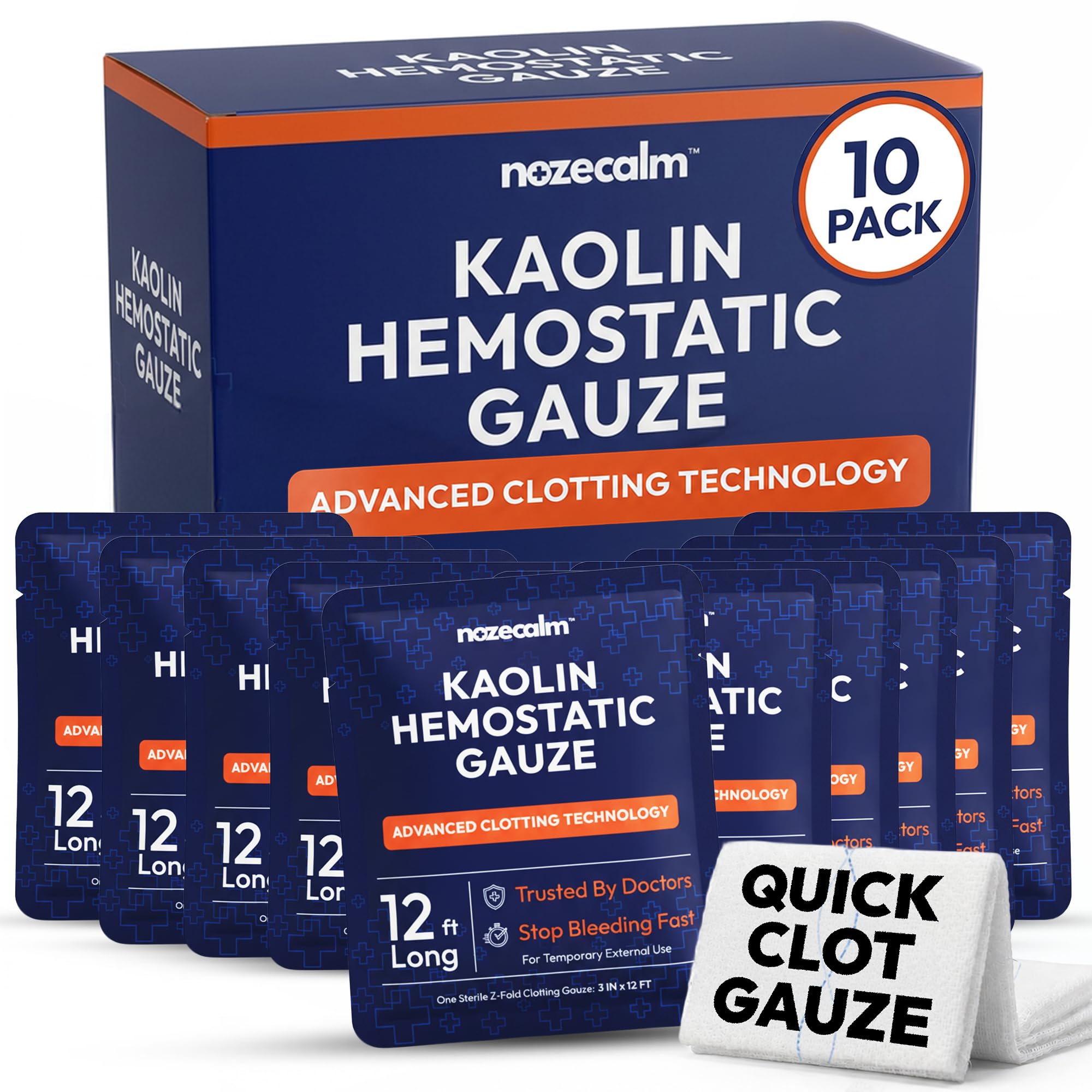 Kaolin Hemostatic Gauze, Sterile Clotting Bandage - 3 Inch x 12 ft — Amazon image 8